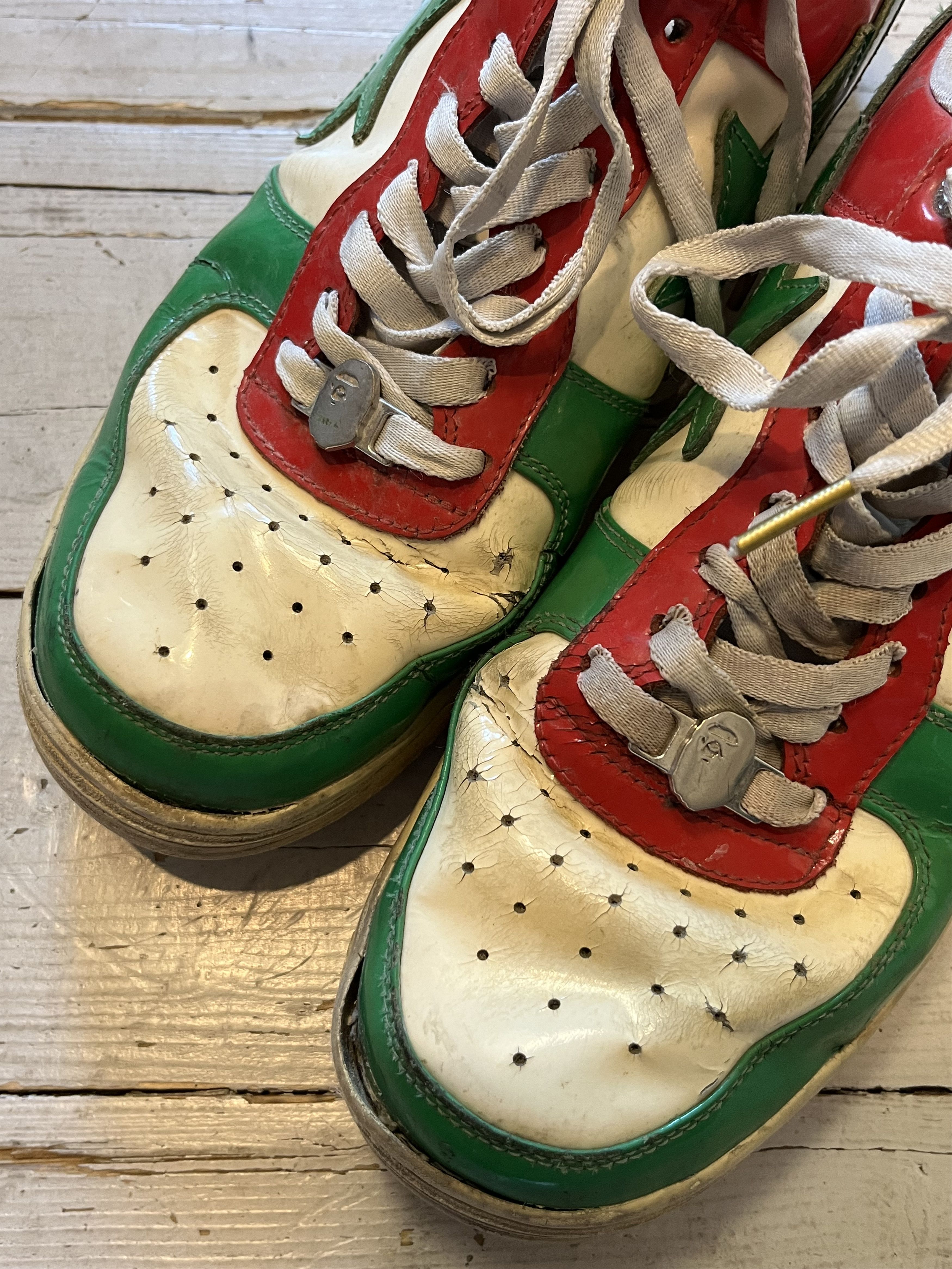 Bape Bape Sta Bapesta Italia Mexico Red Green White Size US 11 / EU 44 - 7 Thumbnail