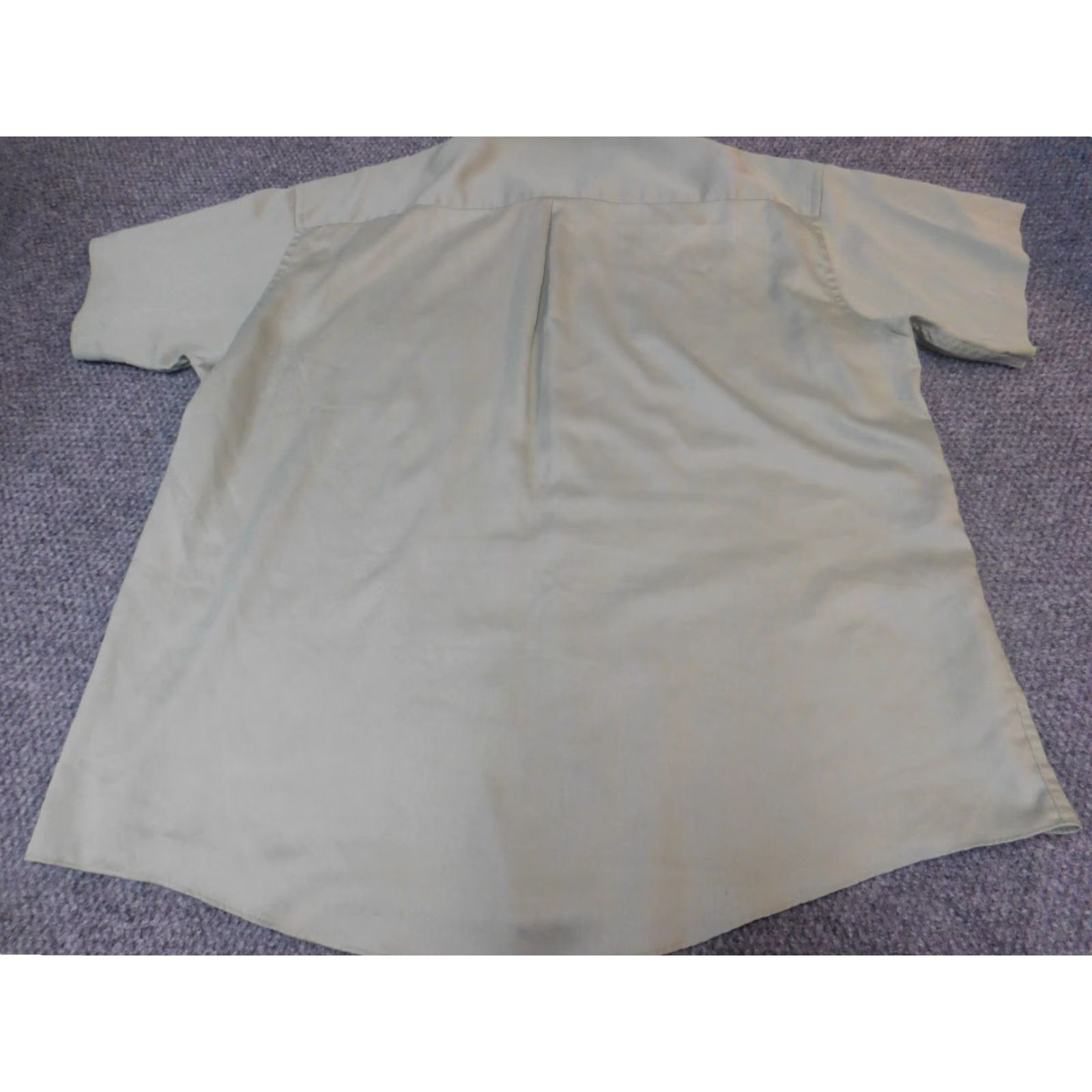 Croft & Barrow Croft & Barrow Shirt Mens 18 Green Button-Down Shirt 18 Green Sateen Cotton Knit Regular Button-Up Collared Long Sleeve Size US XXL / EU 58 / 5 - 6 Thumbnail