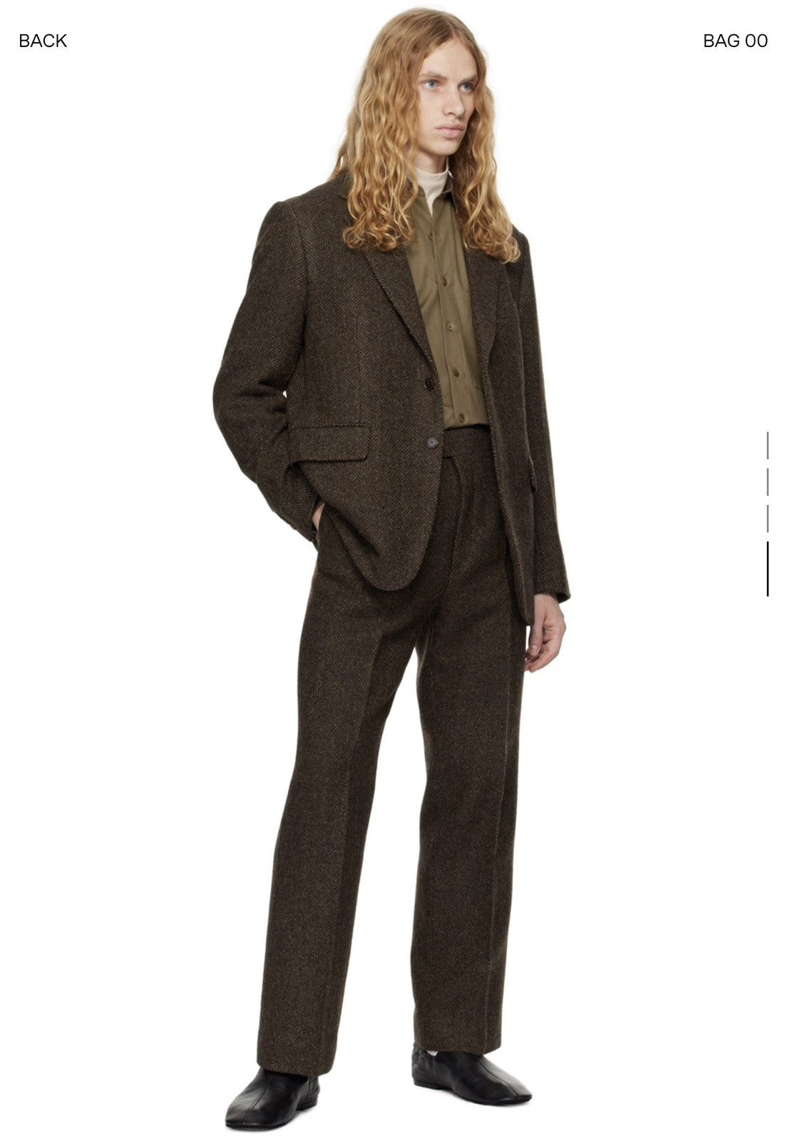 Auralee Auralee Brown Lama Shetland Wool Tweed Trousers - JP4 Size 50R - 11 Thumbnail