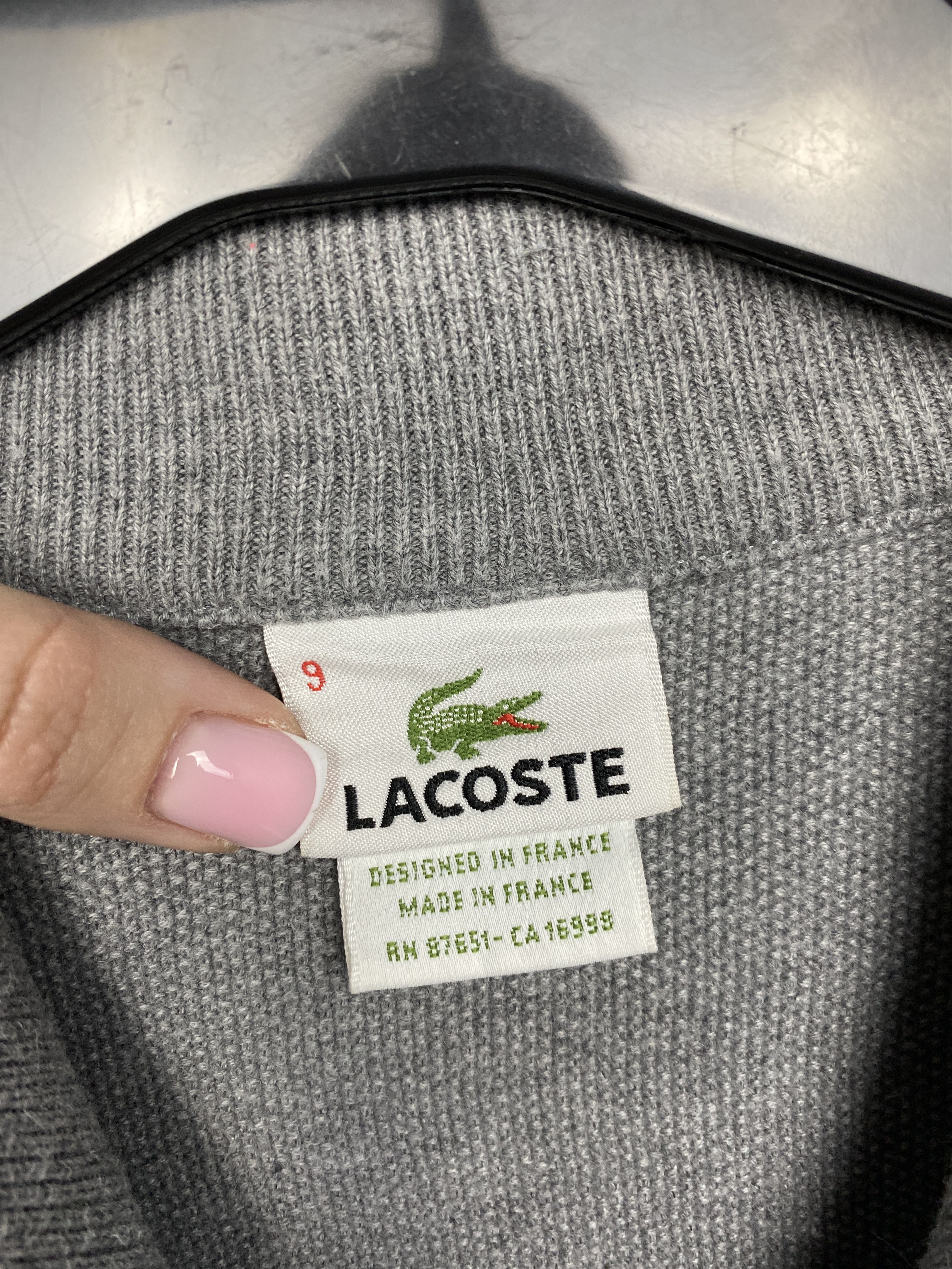 Lacoste × Vintage Lacoste Vintage Mens Full Zip Sweater Size US XXL / EU 58 / 5 - 4 Thumbnail