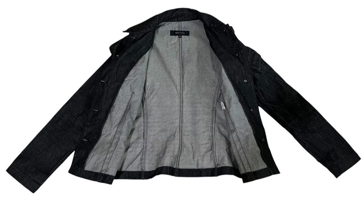 Gucci Vintage 90s Gucci by Tom Ford Web Denim Jacket Size L / US 10 / IT 46 - 11 Thumbnail