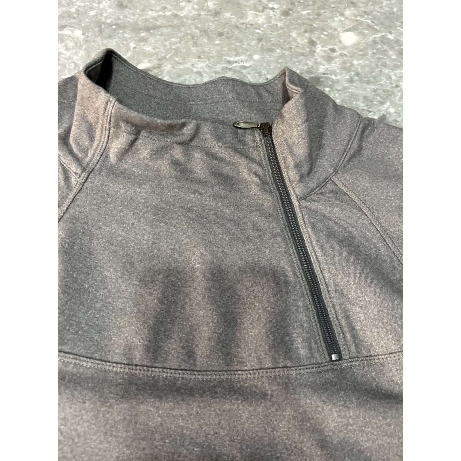 Vintage LOLE Dress Gray Zip Neck L/S Stretch Size L Womens Knee Length Athleisure Dress Size L / US 10 / IT 46 - 5 Thumbnail