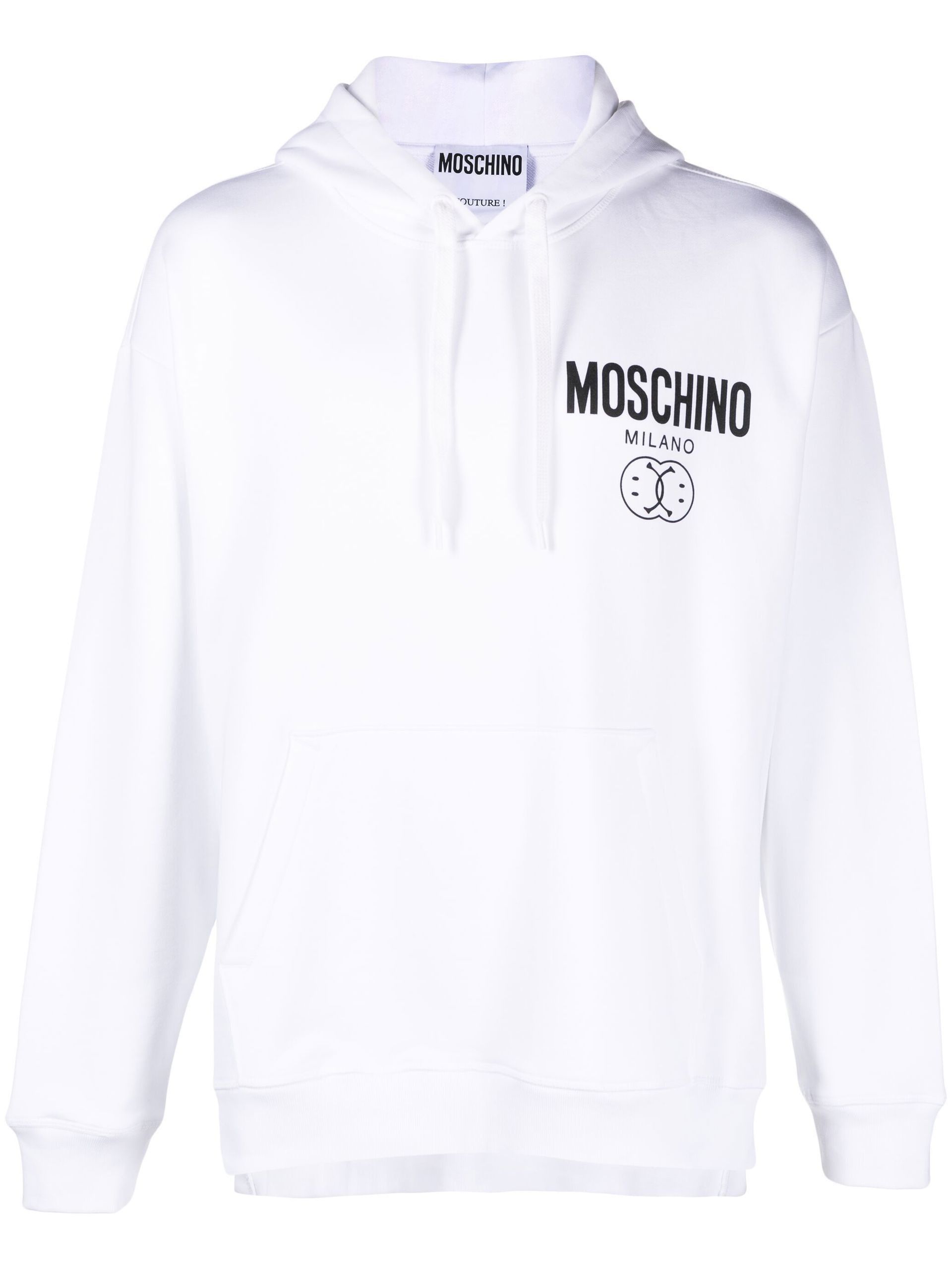 Moschino o1y0225 Logo Hoodie in White Size US L / EU 52-54 / 3 - 1 Thumbnail