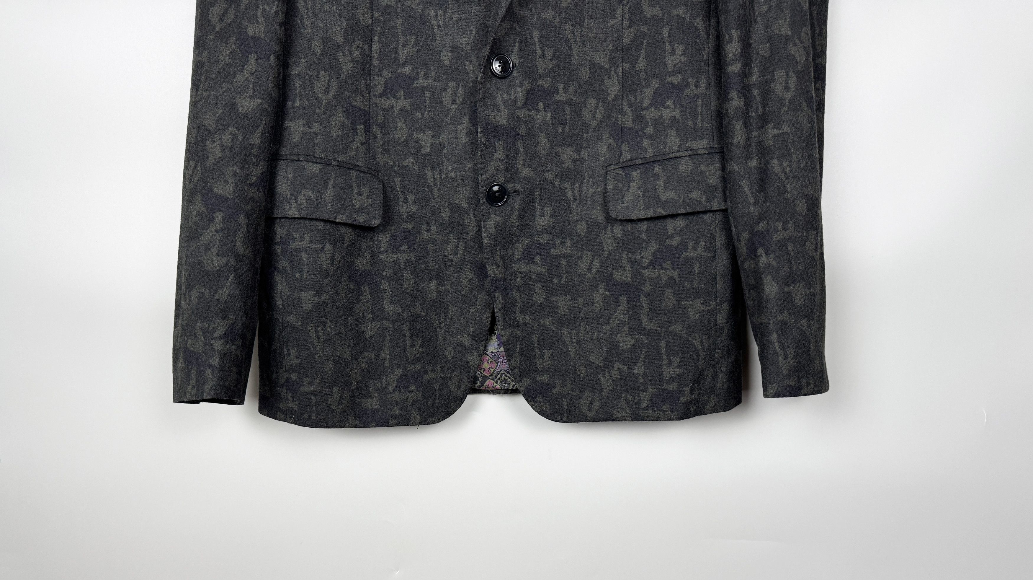 Etro ETRO Italy Wool Jacket with Silk Lining Paisley Pattern Size 38R - 4 Thumbnail