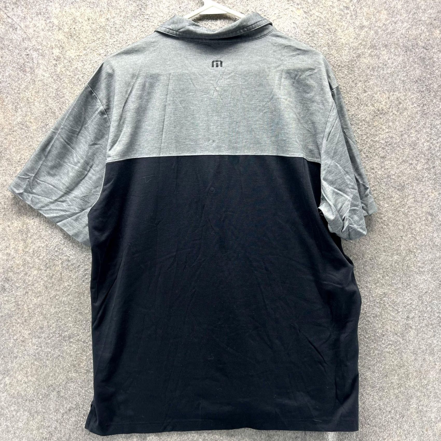 TravisMathew Travis Mathew Polo Shirt Mens XL Black Gray Colorblock Golf Stretch Casual Shirt Size US XL / EU 56 / 4 - 2 Thumbnail