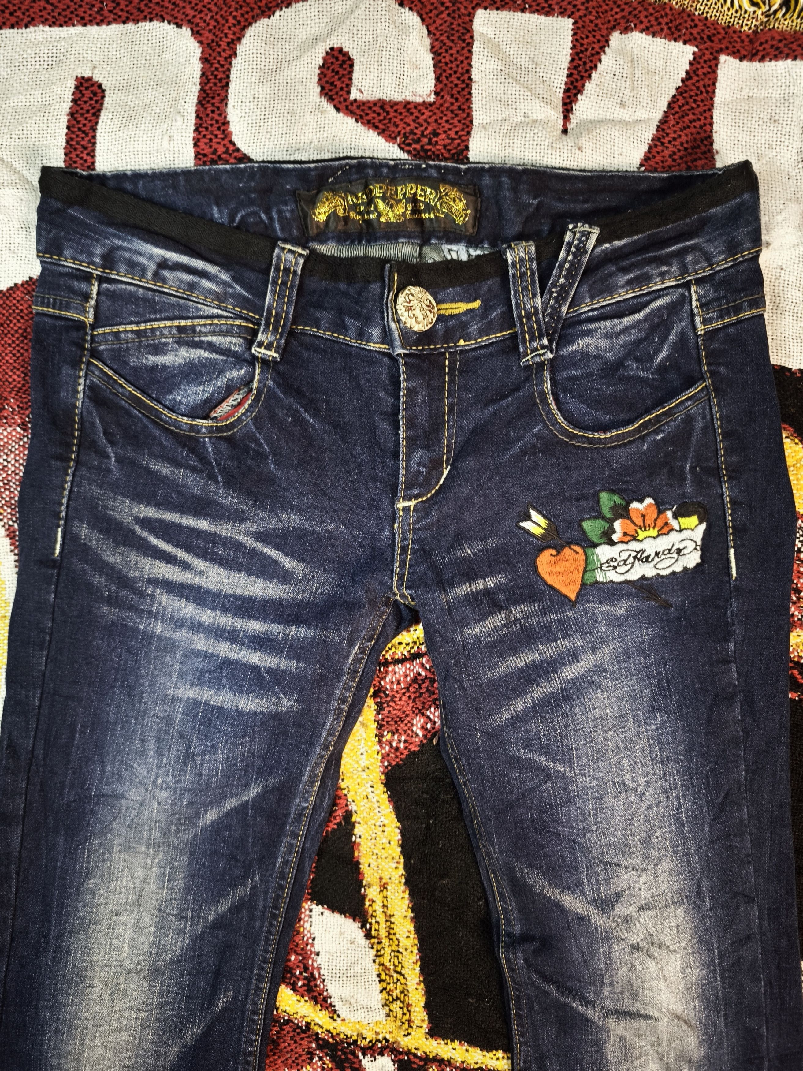 Ed Hardy Very Rare!!! Ed Hardy x Dr Pepper Embroidered Jeans. Size US 31 - 7 Thumbnail
