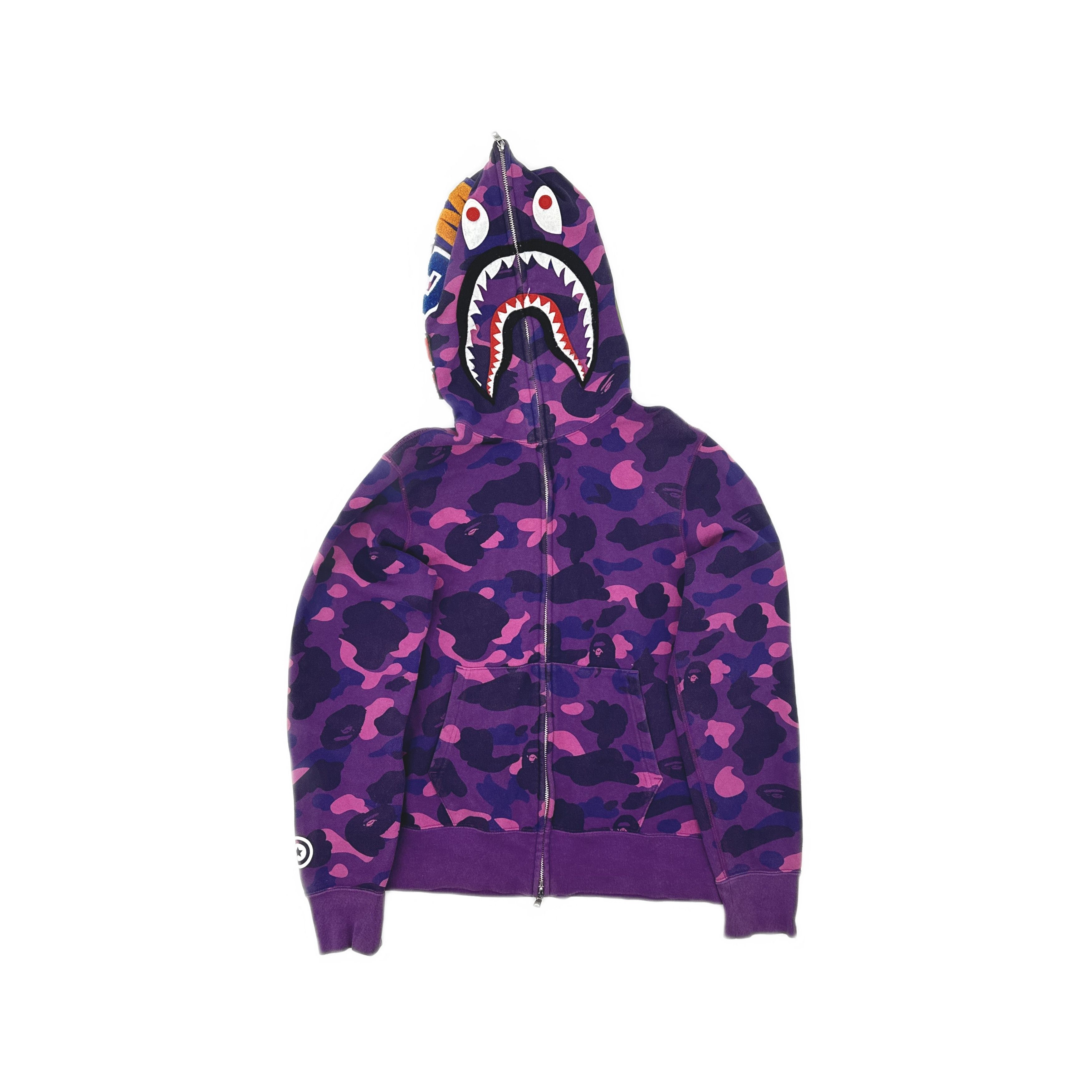 Bape A Bathing Ape Color Camo Shark Hoodie Size S Size US S / EU 44-46 / 1 - 1 Thumbnail