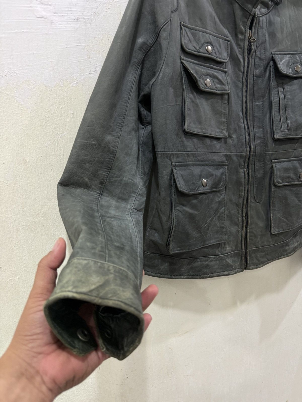 Caruso VTG CARUSO M65 Leather Jacket Size US L / EU 52-54 / 3 - 9 Thumbnail