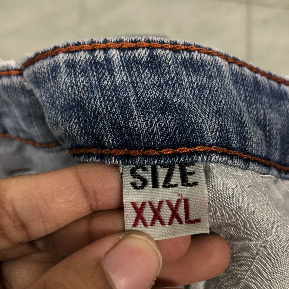Japanese Brand 🔥Vintage Denim Jeans Sukajan Pocket Big Logo Size US 36 / EU 52 - 19 Thumbnail