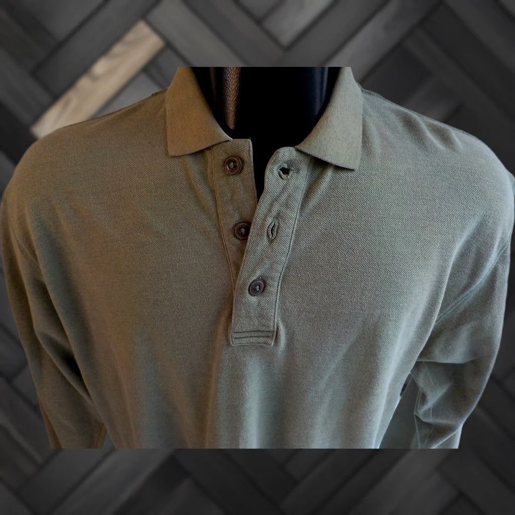Patagonia PATAGONIA Long Sleeved 3 Button Polo Shirt Green Cotton Blend SZ MED Shirt Men Size M Knit Back Neck Embroidered-Patagonia 90% Cotton 10% Polyester Size US M / EU 48-50 / 2 - 1 Thumbnail