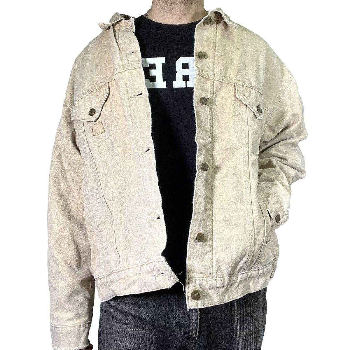 Carhartt Vintage Carhartt Thrashed worker jacket Size US XL / EU 56 / 4 - 1 Thumbnail