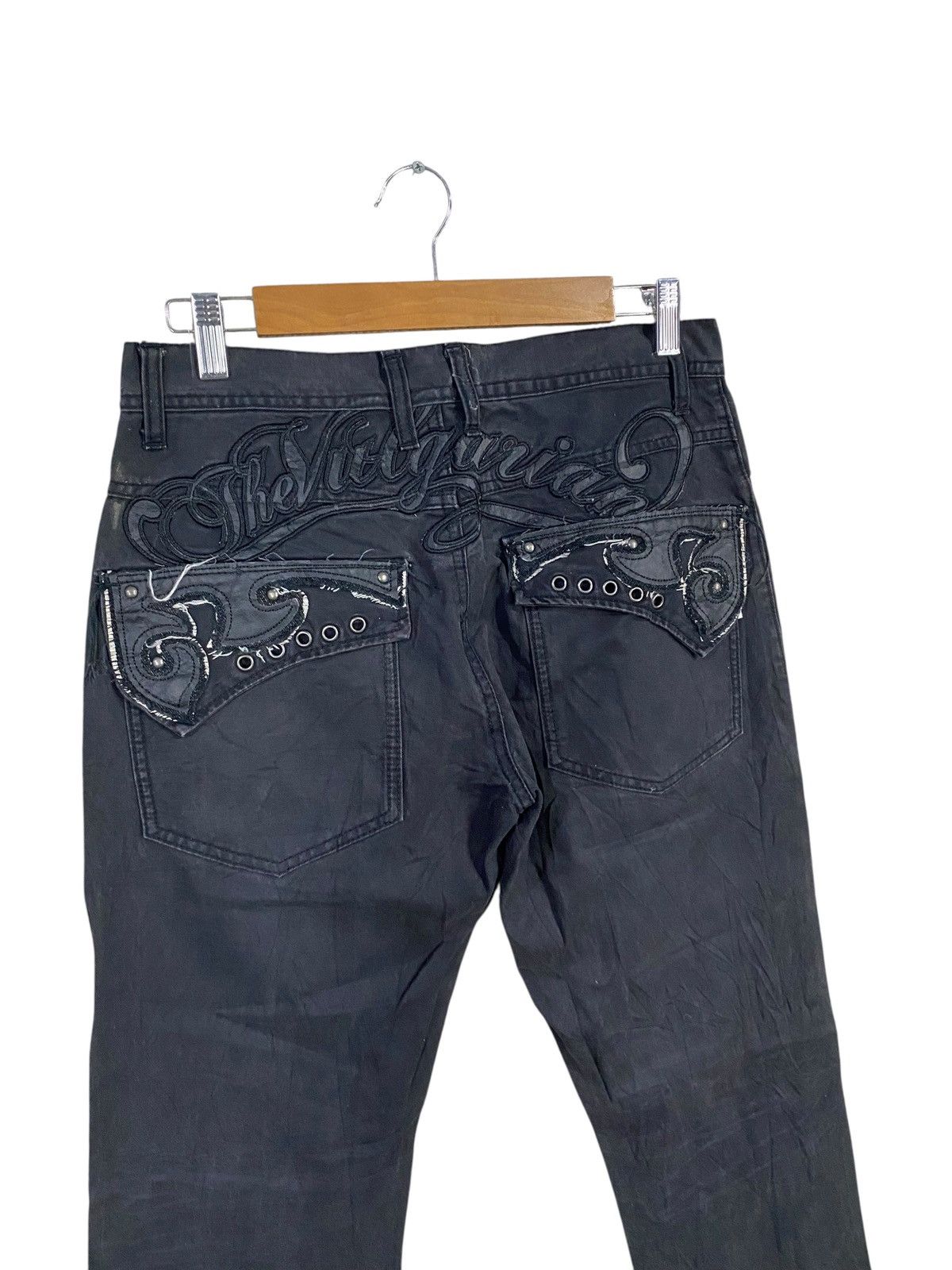 In The Attic In the attic gothic punk emboidery black denim Size US 30 / EU 46 - 3 Thumbnail