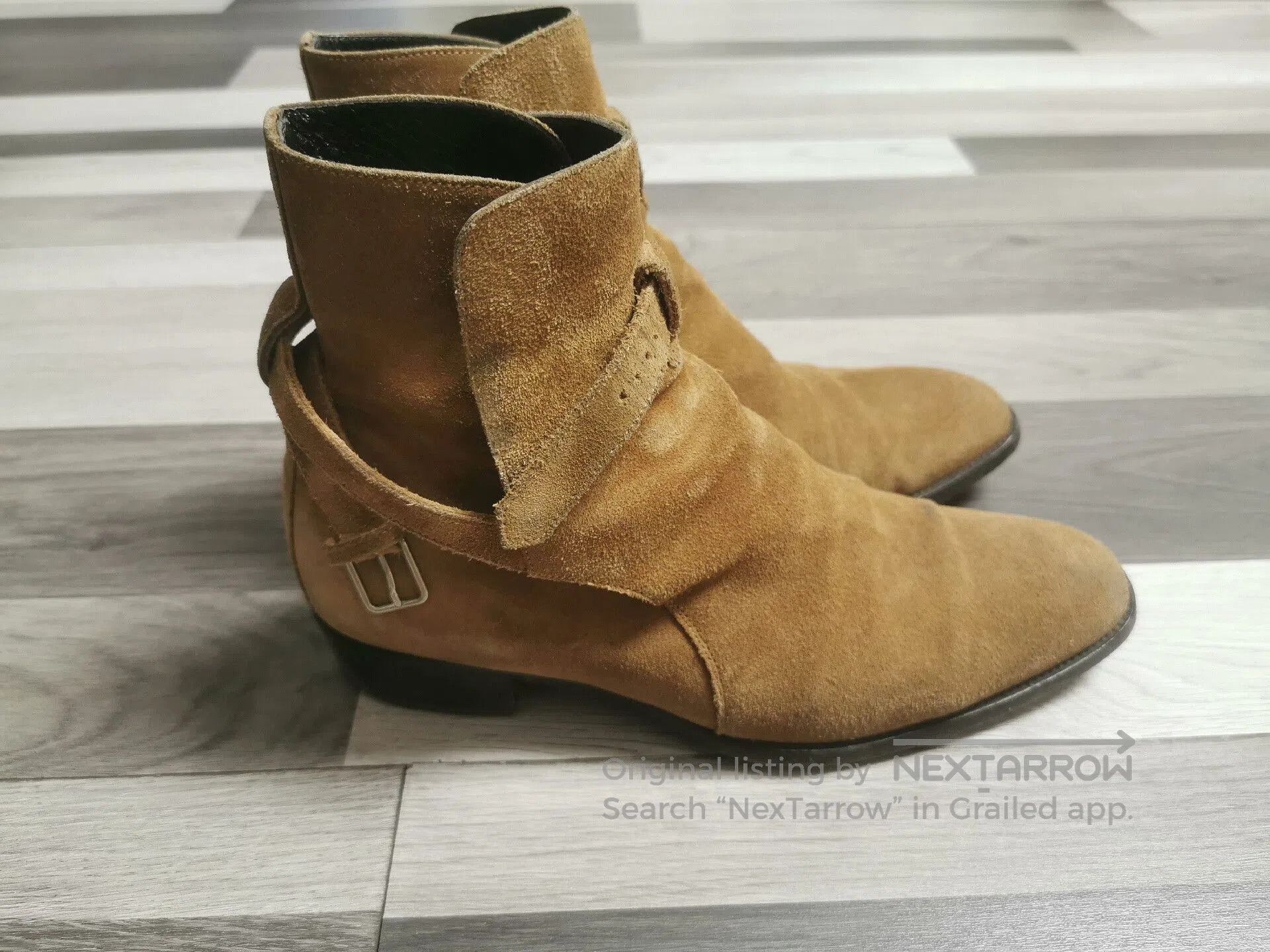 Saint Laurent Paris Classic Saint Laurent Beige Suede Boots. Size US 7 / EU 40 - 3 Thumbnail