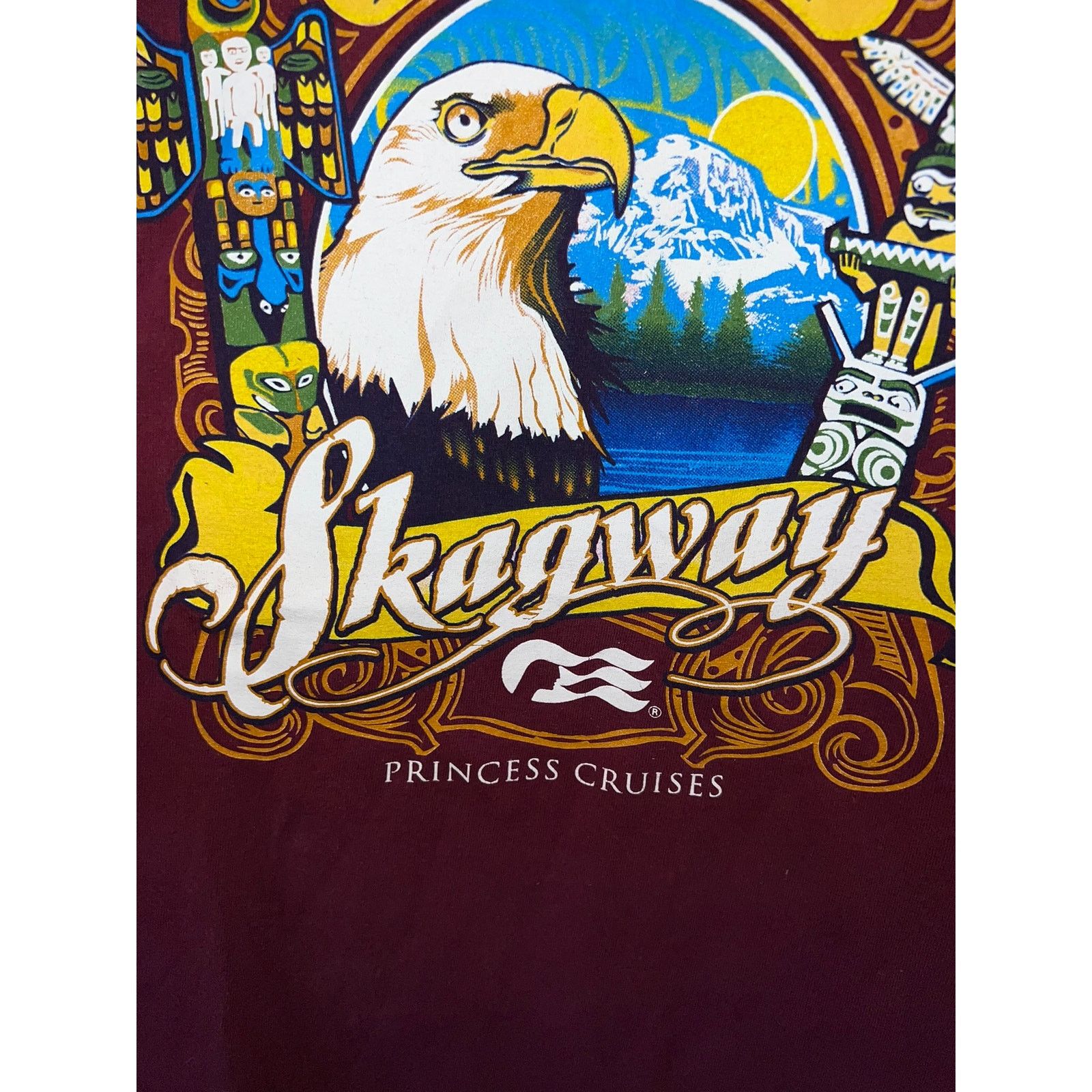Vintage Vintage Alaksa Skagway Shirt Princess Cruises Red Tee VTG L Size US L / EU 52-54 / 3 - 4 Thumbnail