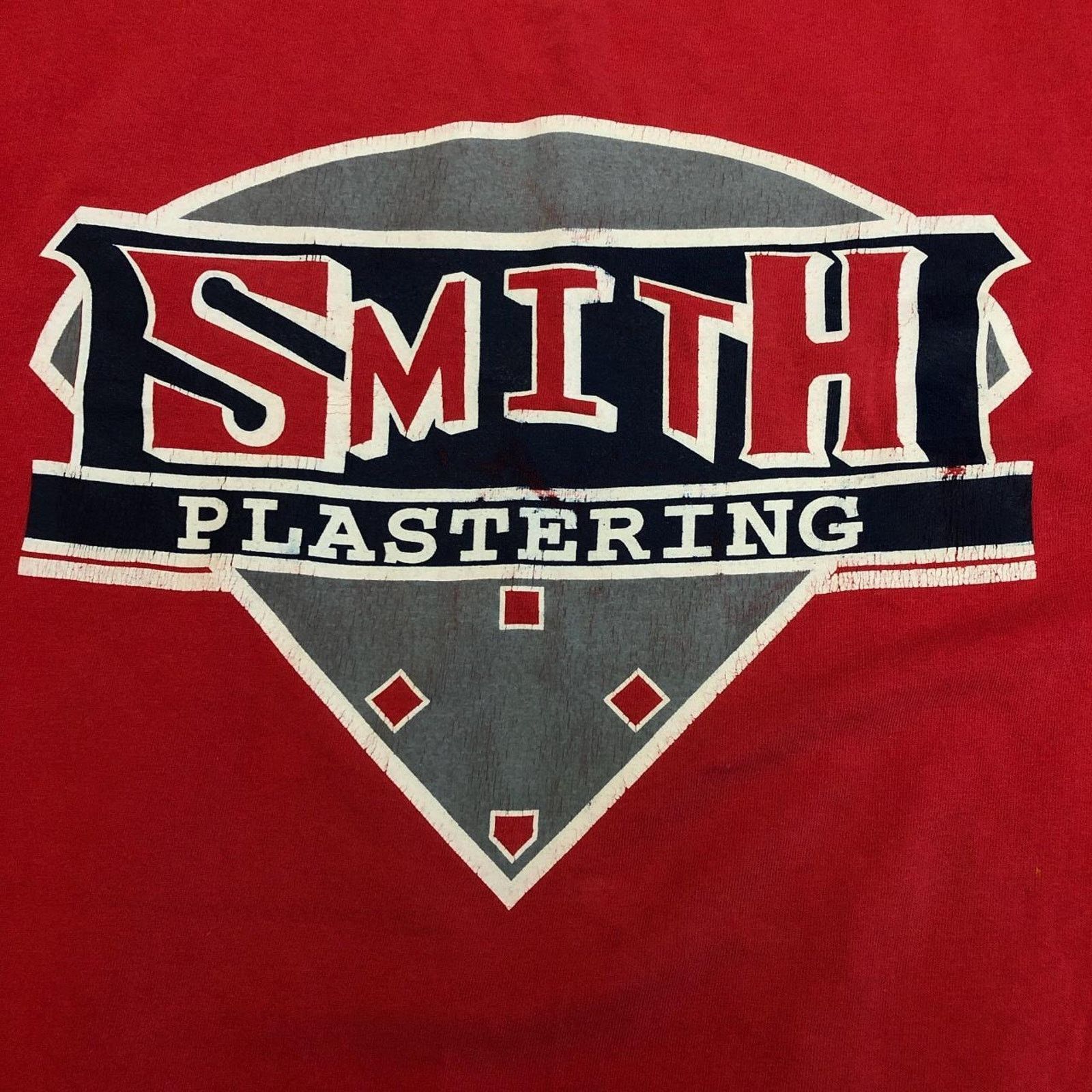 Other Men’s Vintage Red ‘Smith Plastering’ Graphic Baseball Tee Size US XL / EU 56 / 4 - 3 Thumbnail