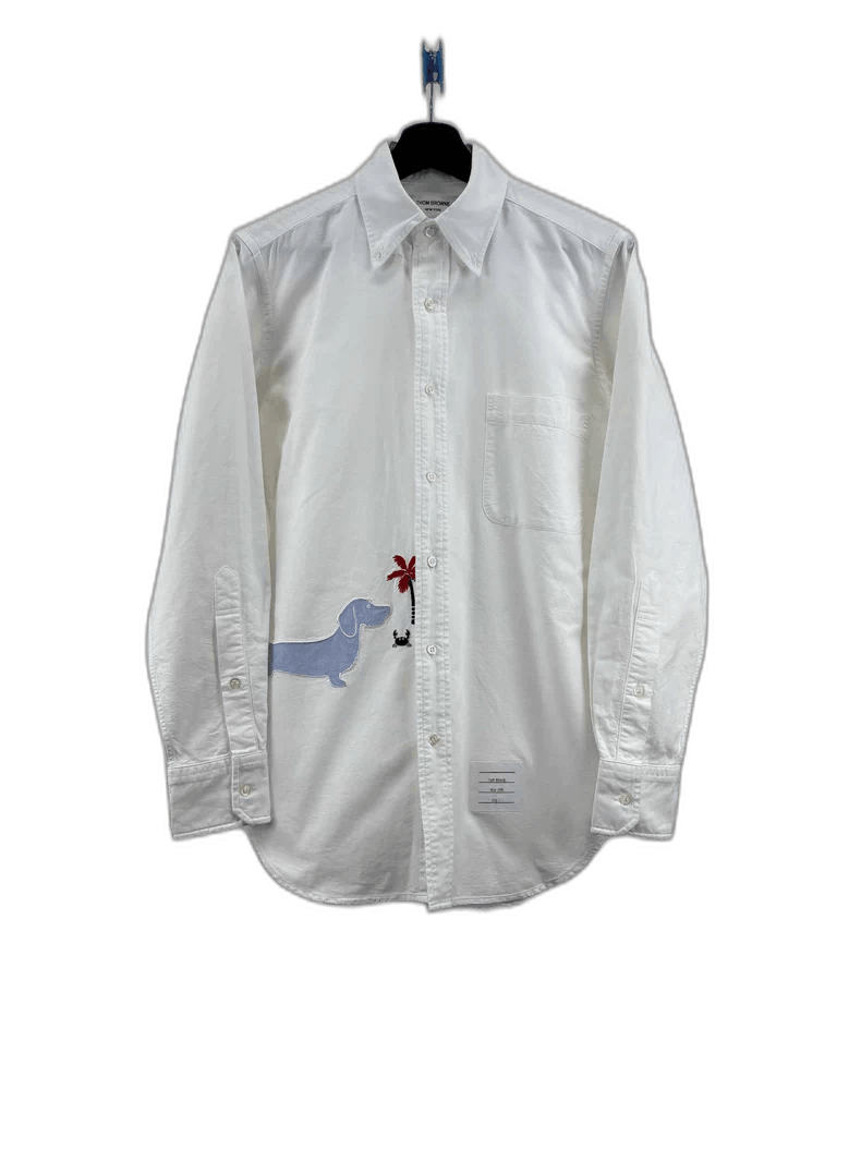 Thom Browne Thom Browne Dog Embroidered Shirt Size 1 Size US S / EU 44-46 / 1 - 1 Thumbnail