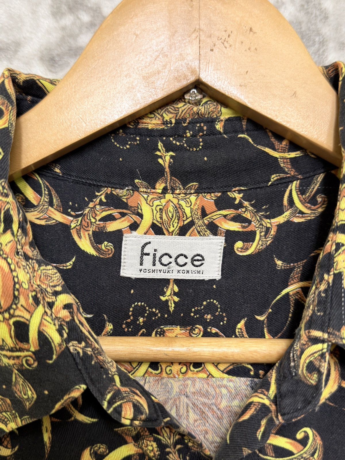 Yoshiyuki Konishi Vintage Ficce Yoshiyuki Konishi Barocco Rayon Black Gold Size US L / EU 52-54 / 3 - 7 Thumbnail