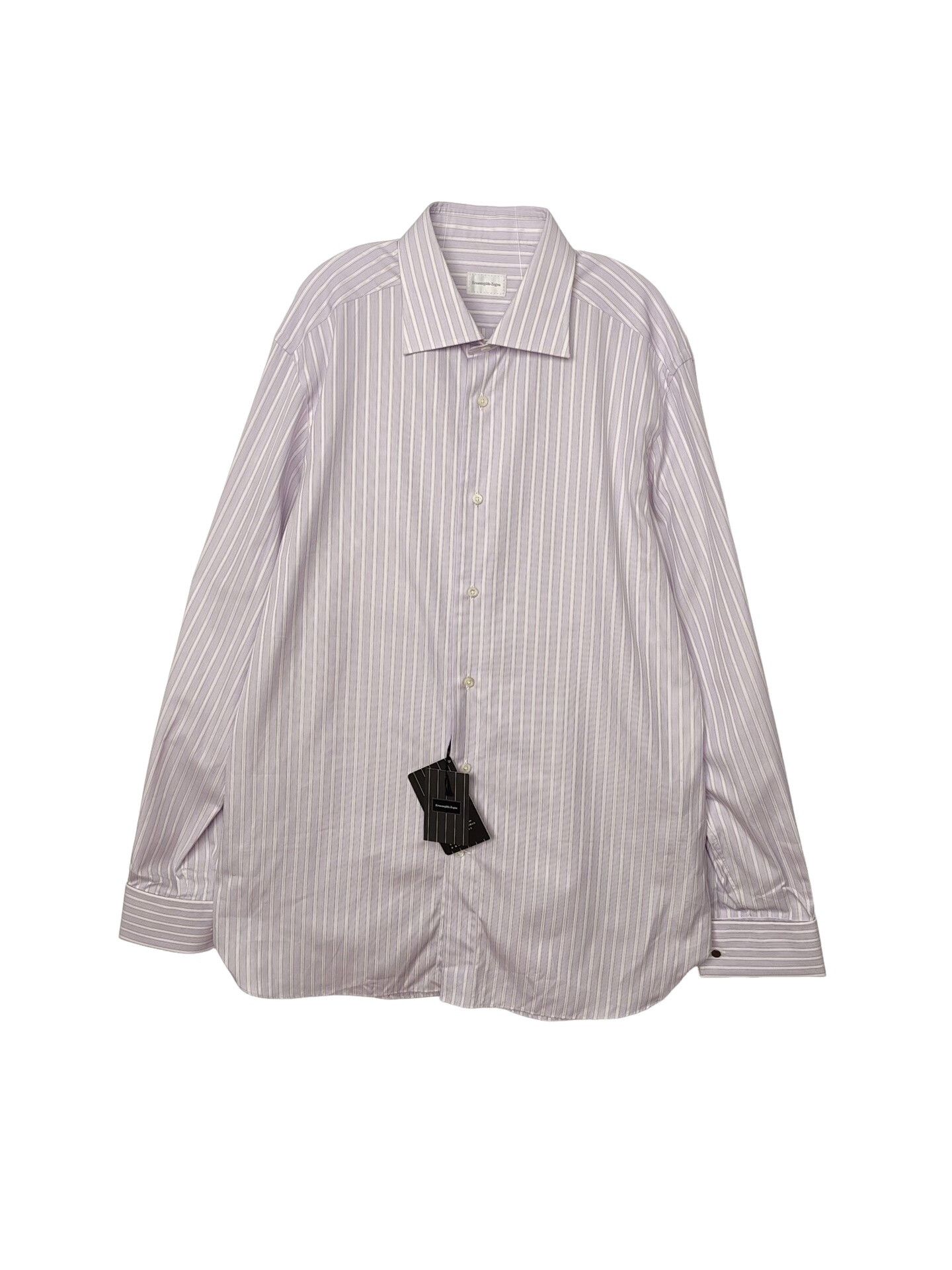 Ermenegildo Zegna Ermenegildo Zegna Striped Button Up Shirt Size M Size US M / EU 48-50 / 2 - 1 Thumbnail