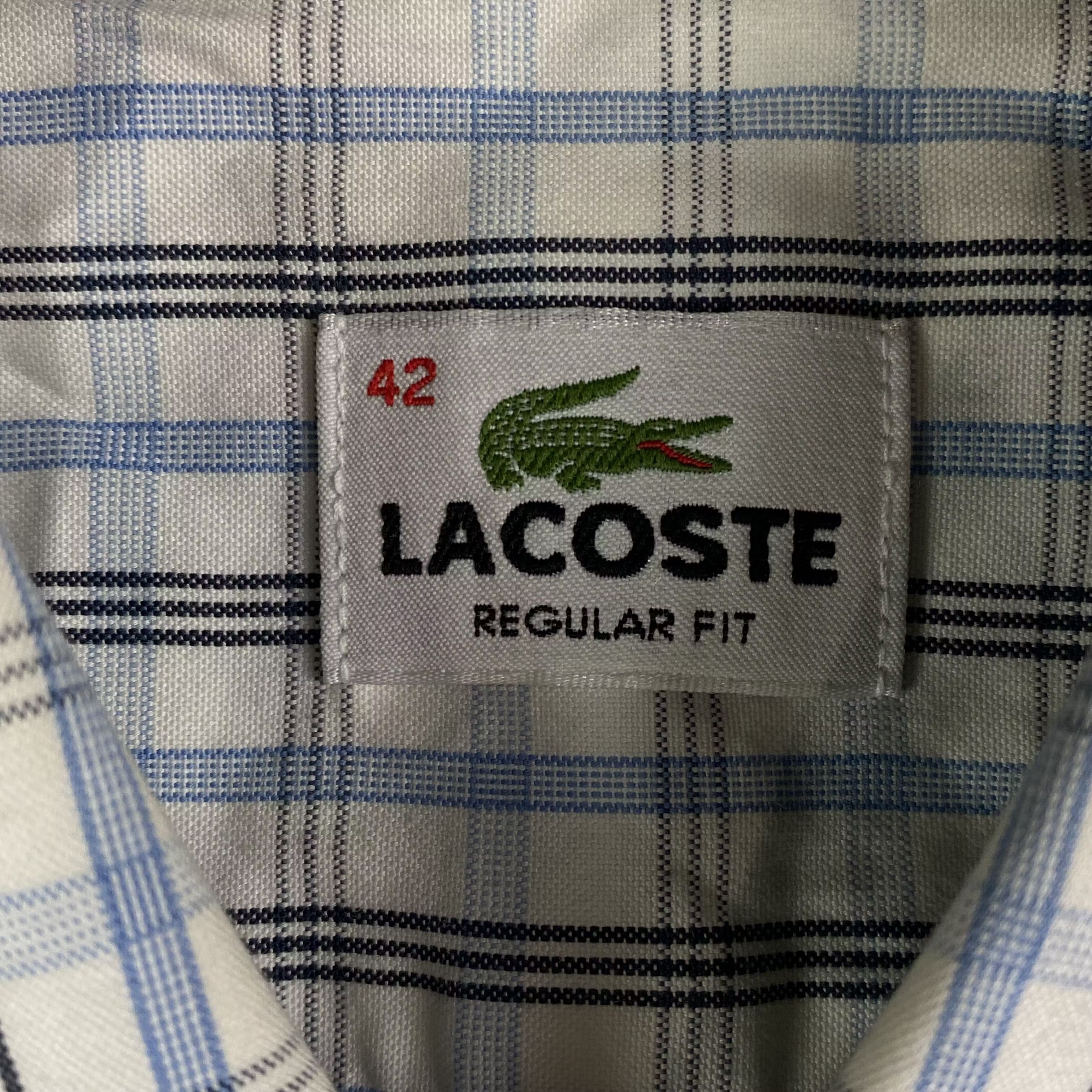 Lacoste × Vintage Mens Plaid Shirt Long Sleeve Lacoste Vintage Size 42 Size US L / EU 52-54 / 3 - 4 Thumbnail