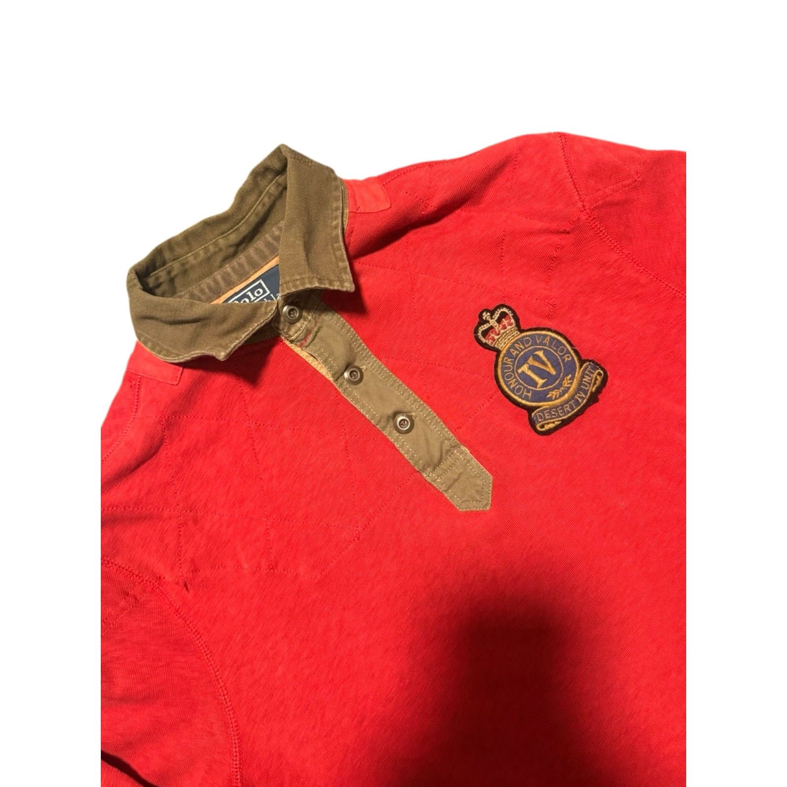 Polo Ralph Lauren VINTAGE Polo Ralph Lauren Union Jack UK English Military Long Sleeve Polo Shirt M Green Size Medium Casual Mens Size US M / EU 48-50 / 2 - 7 Thumbnail
