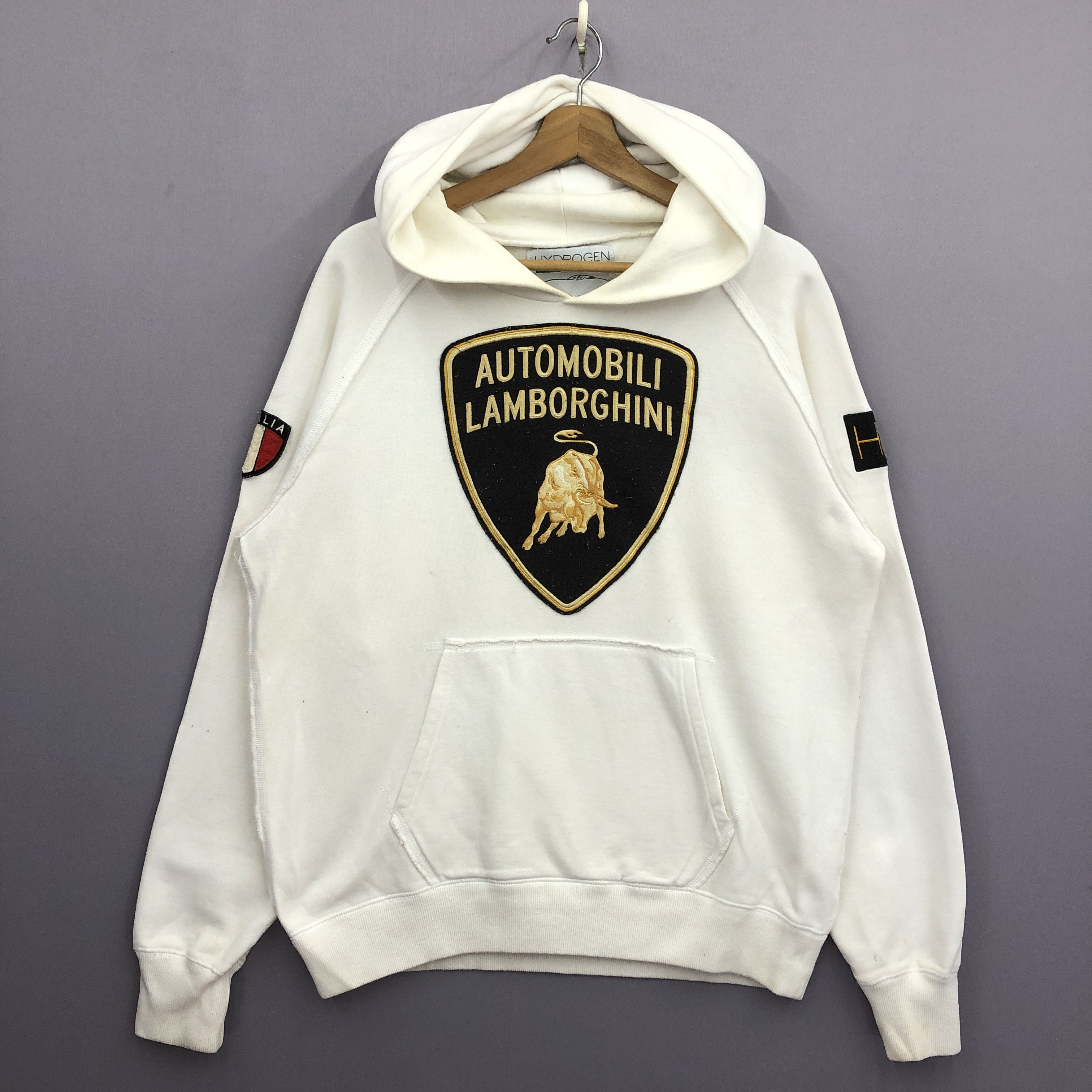 Vintage Automobili Lamborghini Big Logo Varsity Hoodie Jacket Lamborghini hotsell Hybrid Luxury Car Sweater Jumper Crewneck