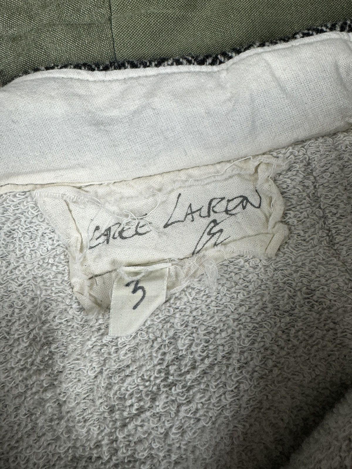 Greg Lauren Herringbone / Grey Fleece Cargo Pants Size US 34 / EU 50 - 5 Thumbnail