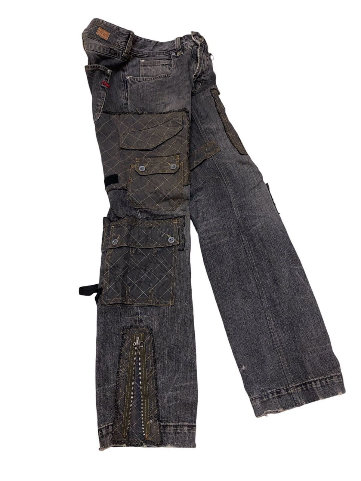 If Six Was Nine × Japanese Brand × Nicole Club Nicole Club Multipocket Cargo Bondage Jeans Size US 32 / EU 48 - 3 Thumbnail
