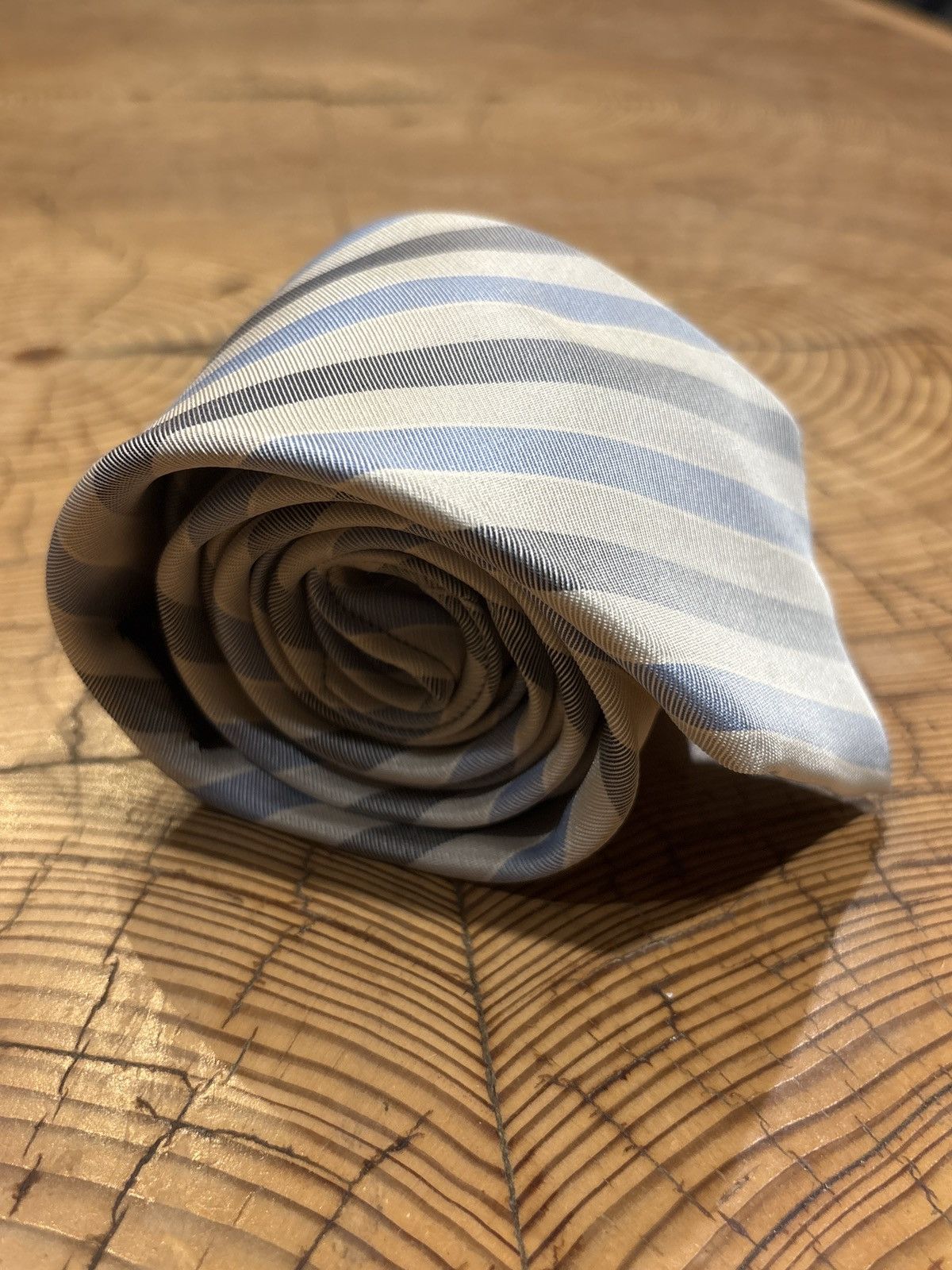 Sulka Sulka Archival Vintage Blue Stripe Silk Tie Size ONE SIZE - 8 Thumbnail