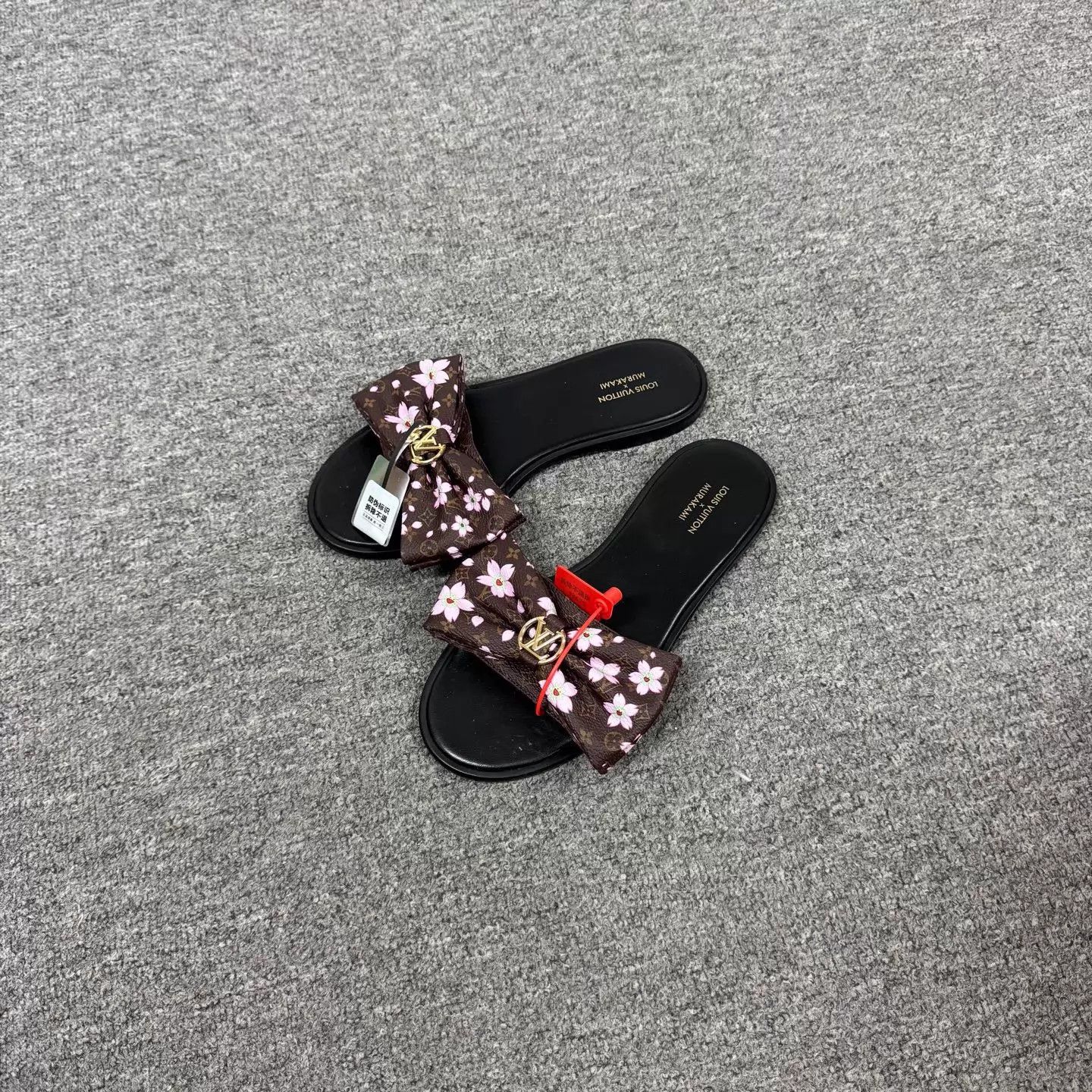 Louis Vuitton LV x Takashi Murakami Sakura Bow Slippers Size US 7.5 / IT 37.5 - 1 Thumbnail