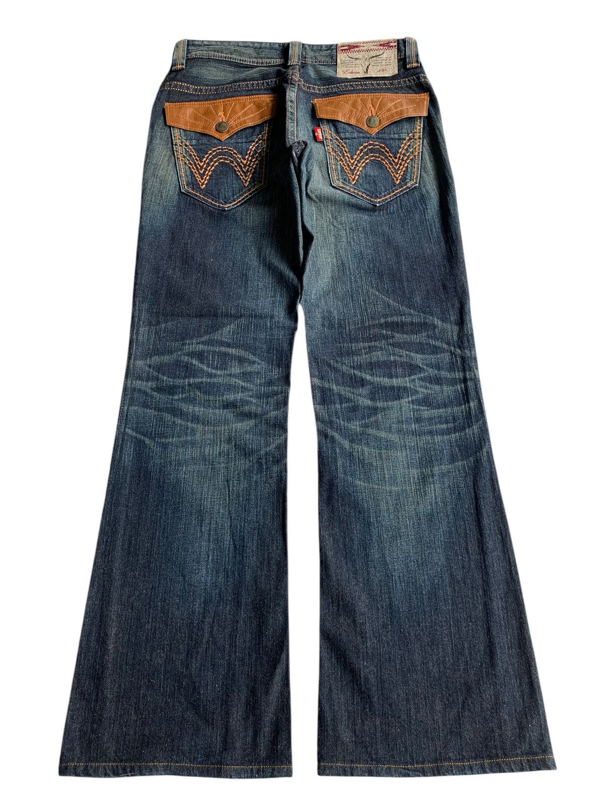 FLARE💥 EDWIN XV NAVAJO HIPPIES STYLE MUDMAX RUSTY DENIM🎌☠️