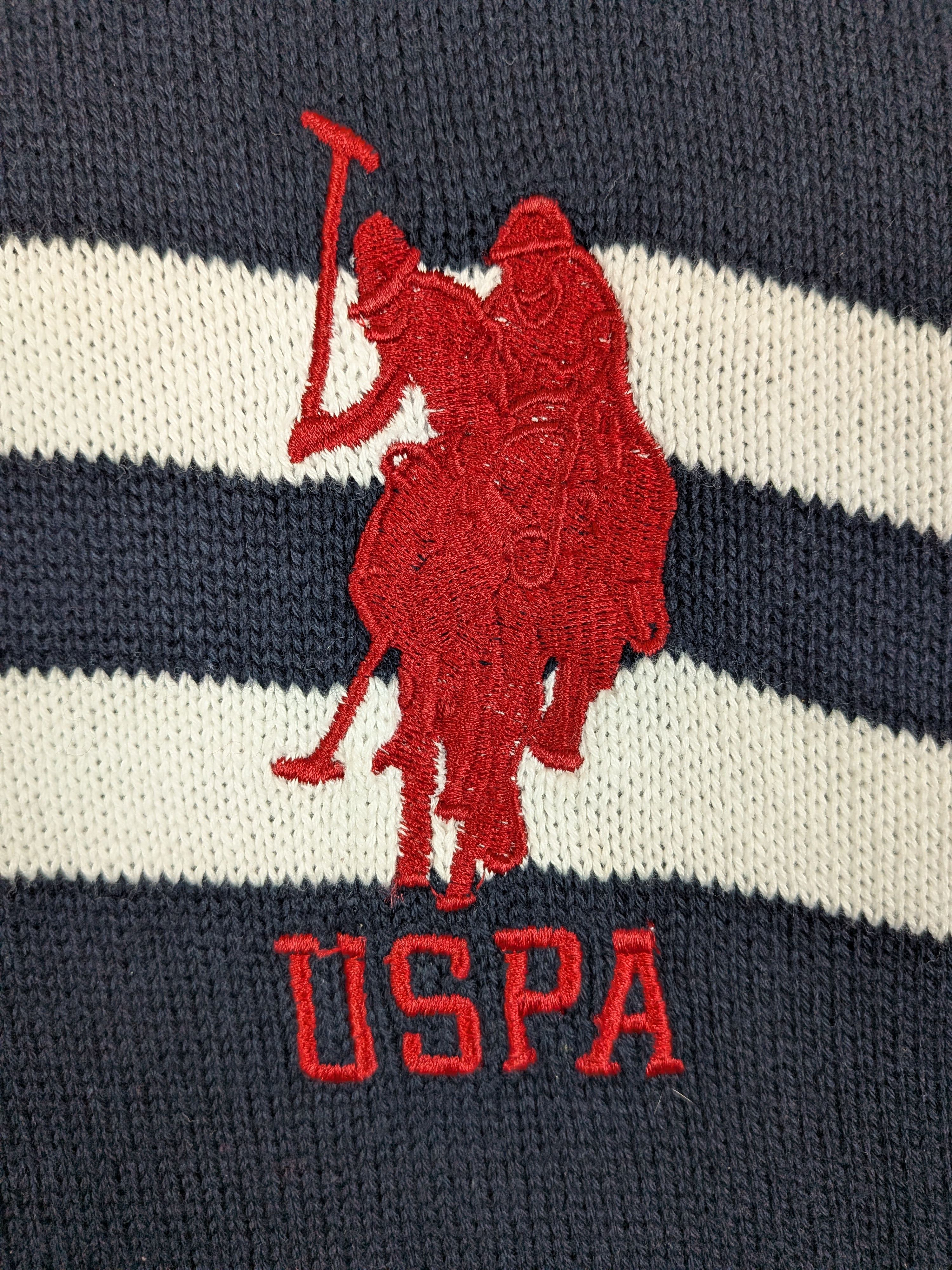 U.S. Polo Assn. USPA Navy Quarter-Zip Sweater XL Winter Pullover Size US XL / EU 56 / 4 - 6 Thumbnail