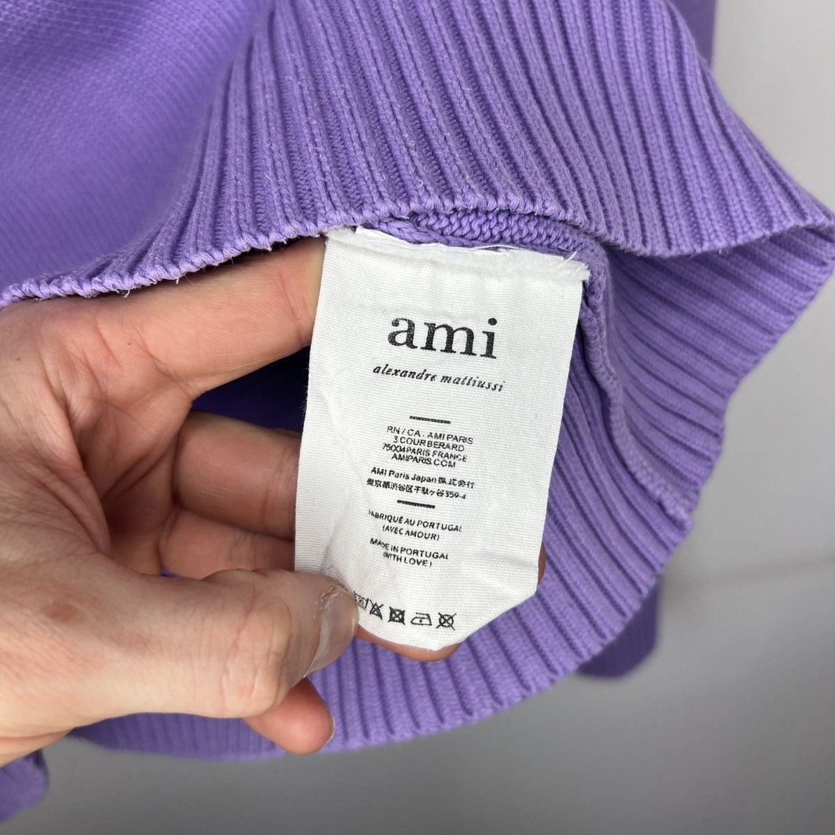AMI × Designer AMI sweater jumper knitwear boxy purple Size M / US 6-8 / IT 42-44 - 7 Thumbnail
