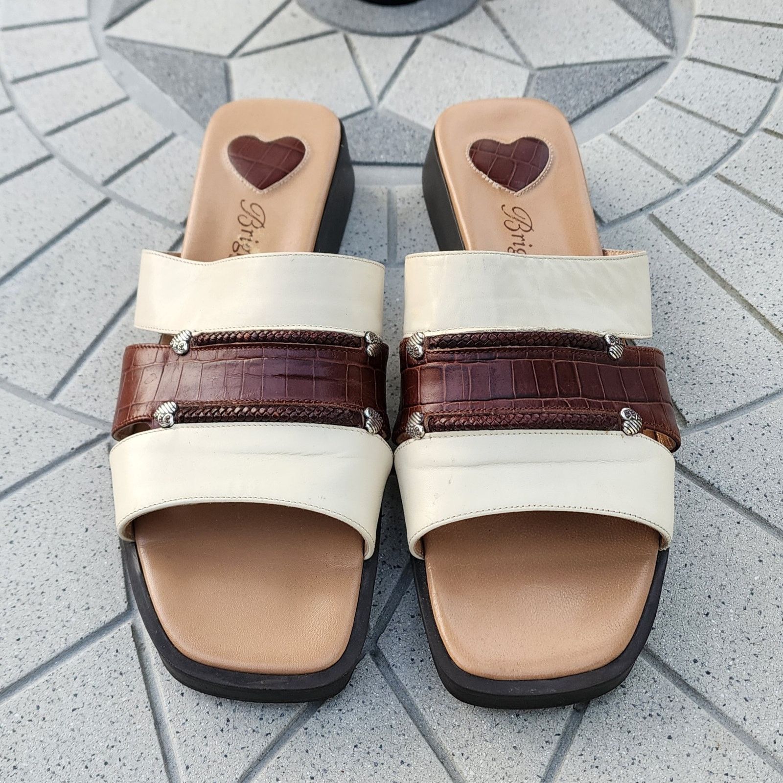Brighton Brighton Billie Open Toe Slide Leather Sandals 7.5 Size US 7.5 / IT 37.5 - 9 Thumbnail