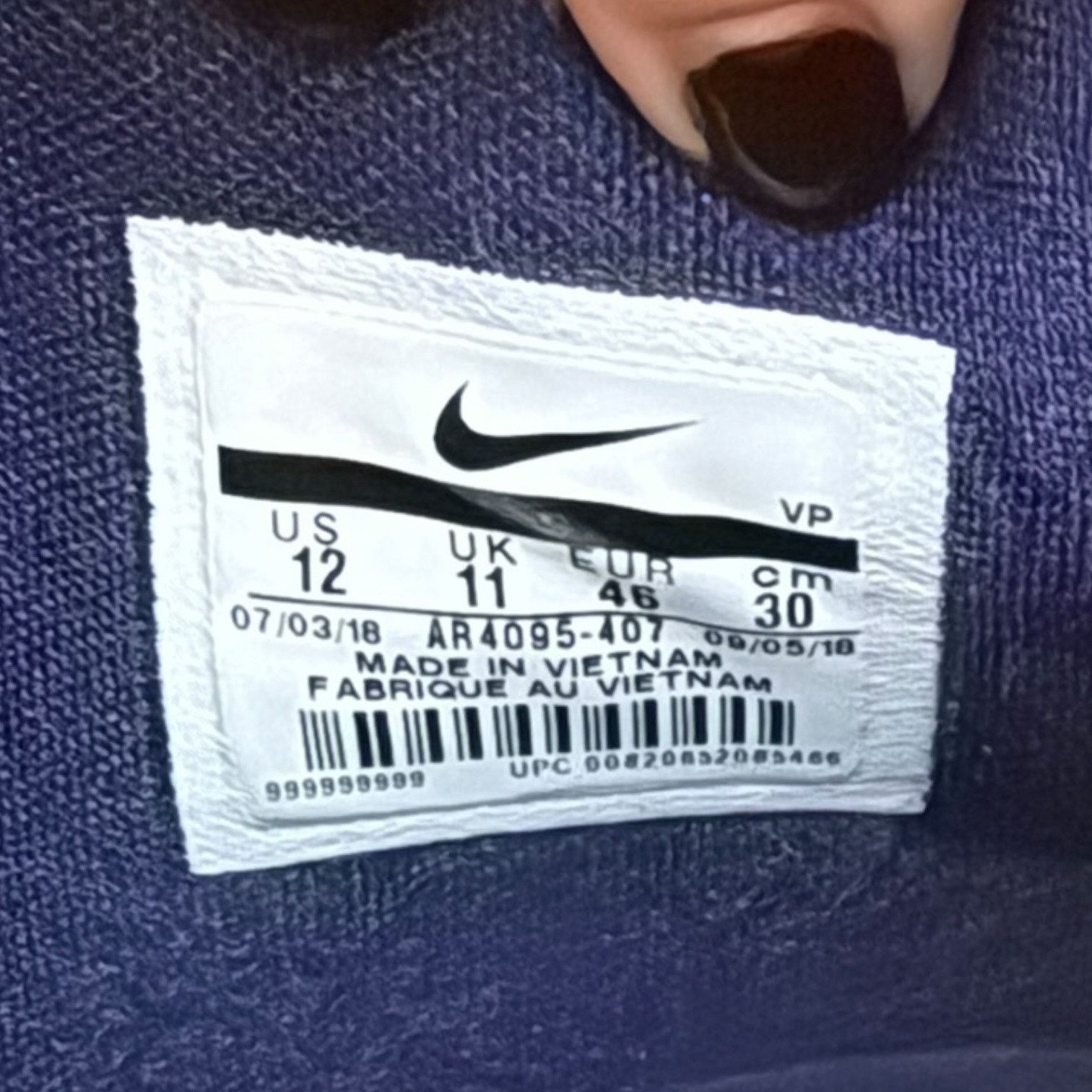 Nike Nike Air Force Max 19 TB Midnight Navy Shoes Size Men 12 Size US 12 / EU 45 - 2 Thumbnail