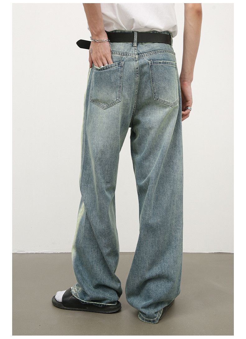 Japanese Brand × Jean Retro gradient American street loose straight jeans for men Size US 32 / EU 48 - 6 Thumbnail