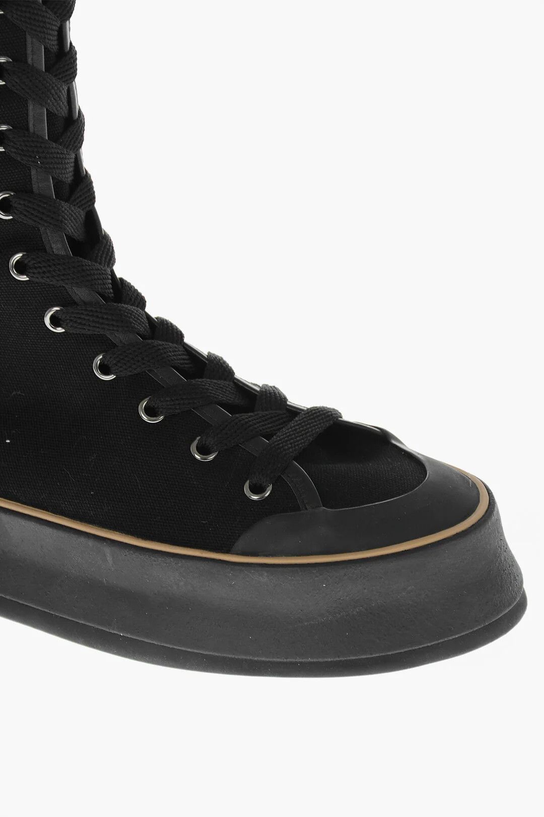 Max Mara og1mm0426 Tall Cotton Boots in Black Size US 7 / IT 37 - 4 Thumbnail