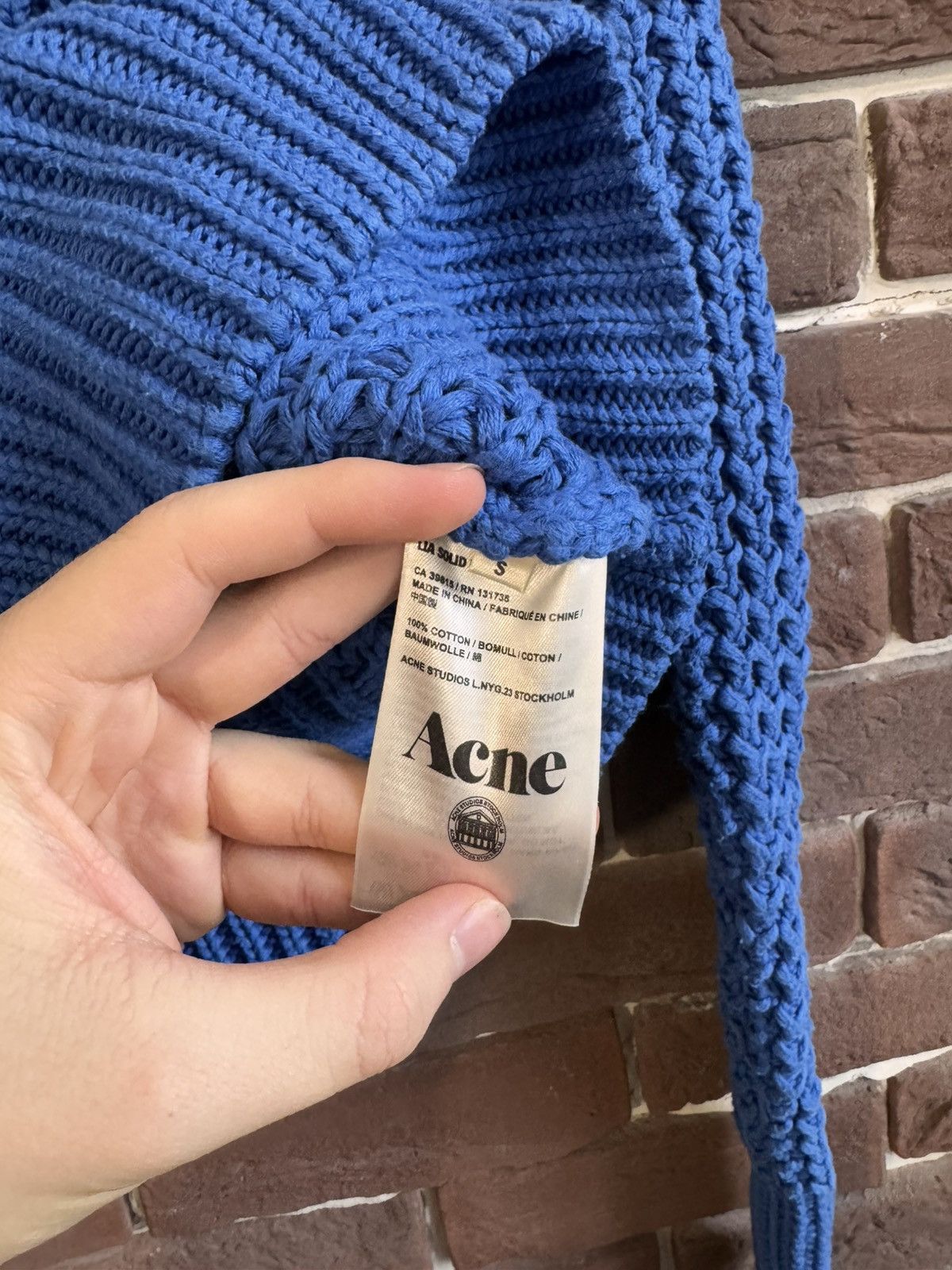 Acne Studios Acne Studios LIA SOLID BLUE Small Sweater Knit Luxury Casual Size S / US 4 / IT 40 - 6 Thumbnail