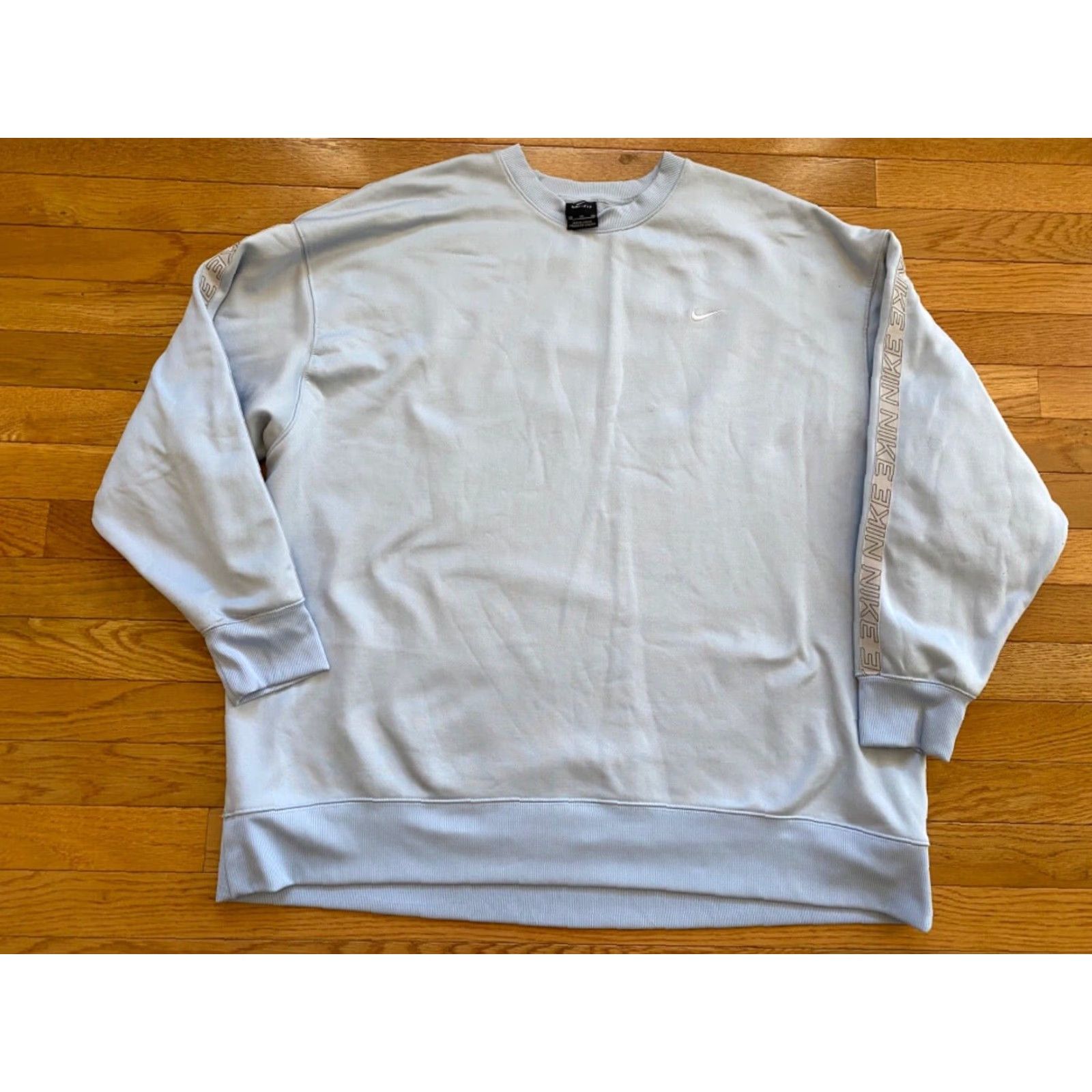 Nike Nike Sweatshirt Crewneck Blue Swoosh Check XXL Unisex Adults Pullover Graphic Print City College USA Velvet? Size US XXL / EU 58 / 5 - 2 Thumbnail
