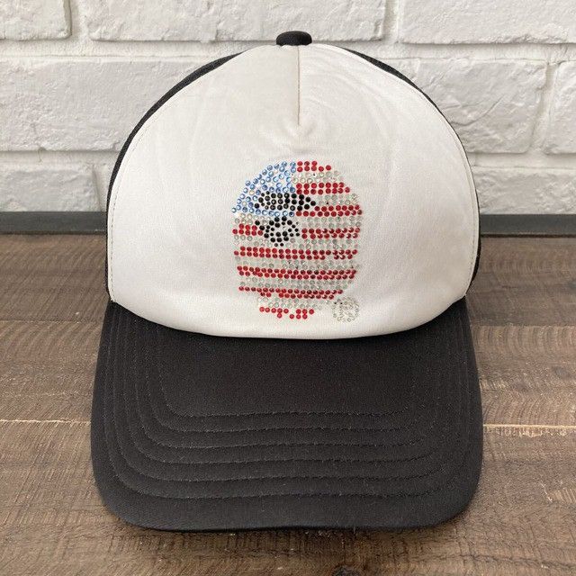 Bape × Swarovski BAPE Swarovski Stars and Stripes APE HEAD trucker hat cap Size ONE SIZE - 1 Thumbnail