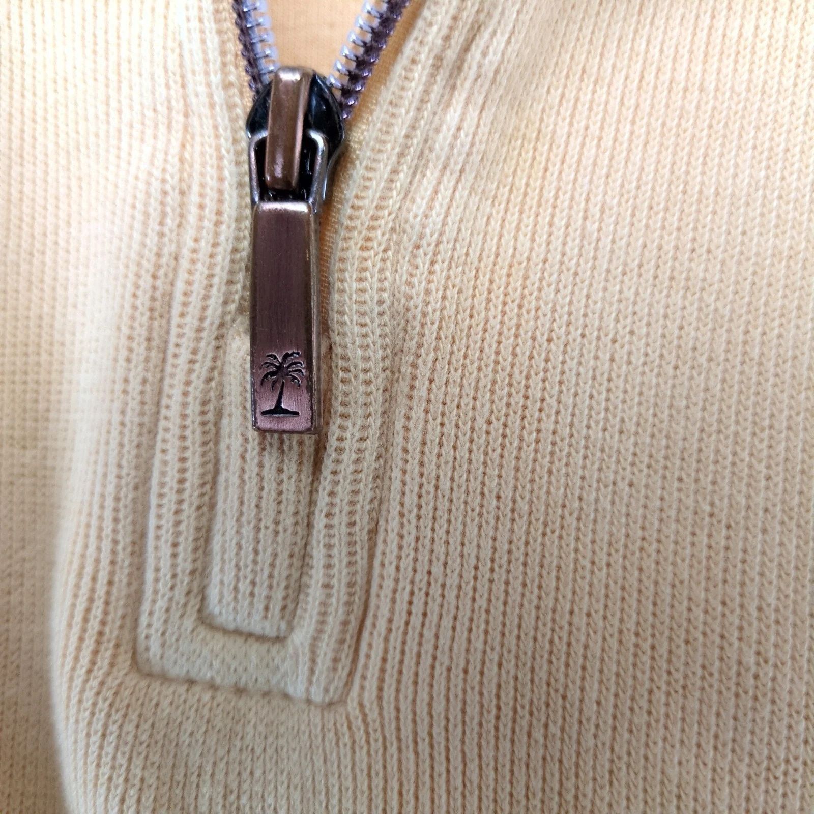 Tommy Bahama Tommy Bahama 1/4 Zip Sweater Men's L Mock Neck Copper Zipper Size US L / EU 52-54 / 3 - 10 Thumbnail