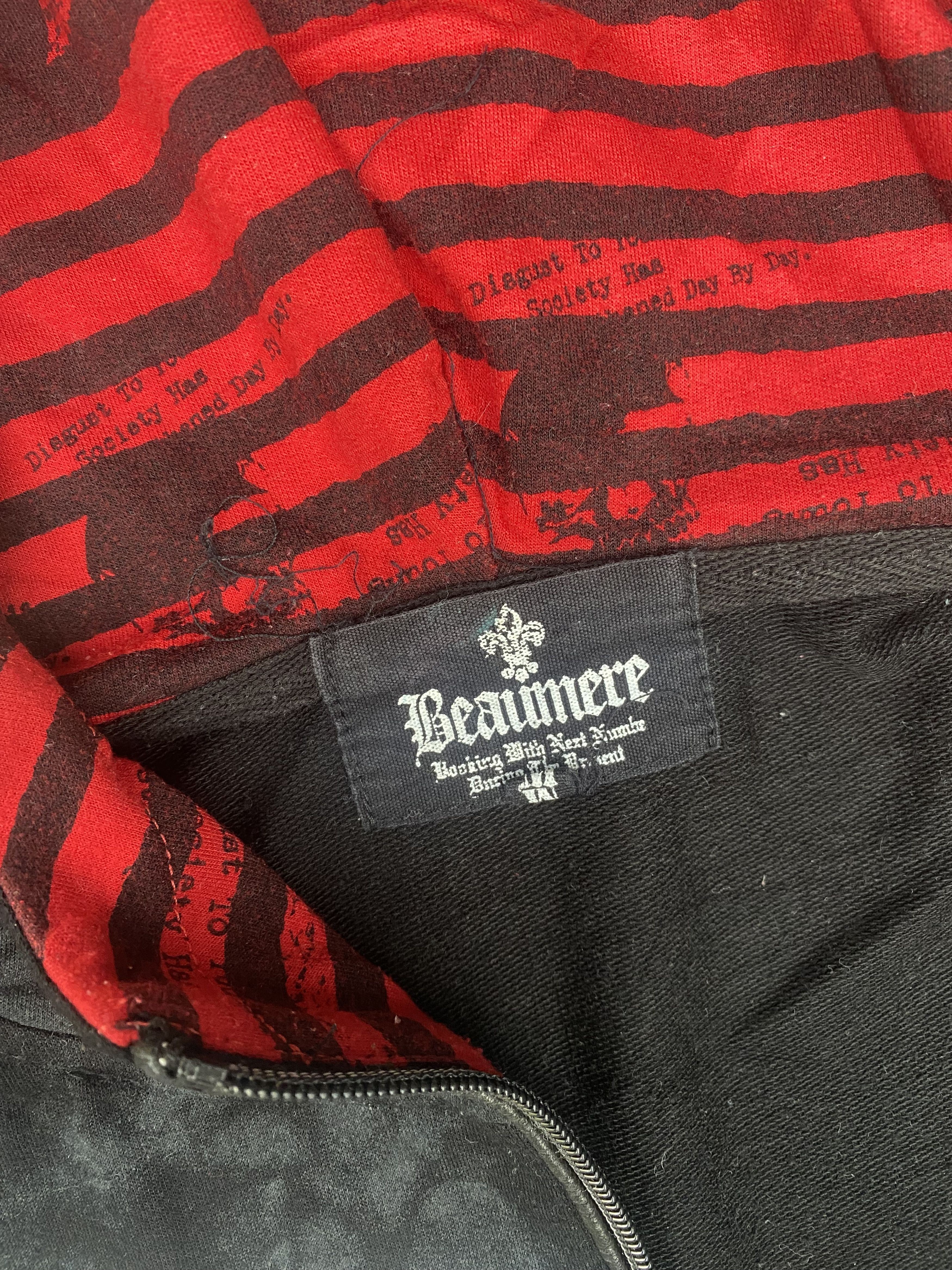 Japanese Brand Beaumere poem punk zip up hoodies Size M / US 6-8 / IT 42-44 - 7 Thumbnail