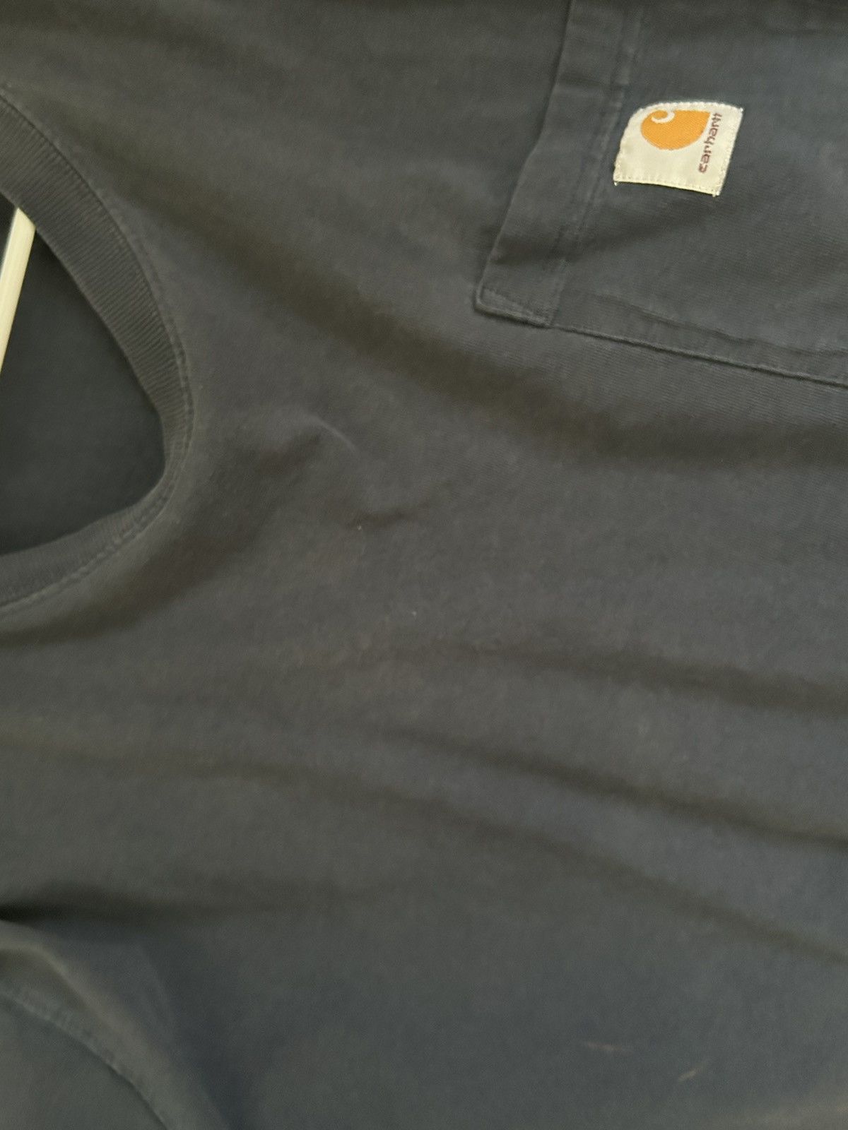 Carhartt × Vintage navy blue vintage carhartt oversized shirt Size US XXL / EU 58 / 5 - 5 Thumbnail