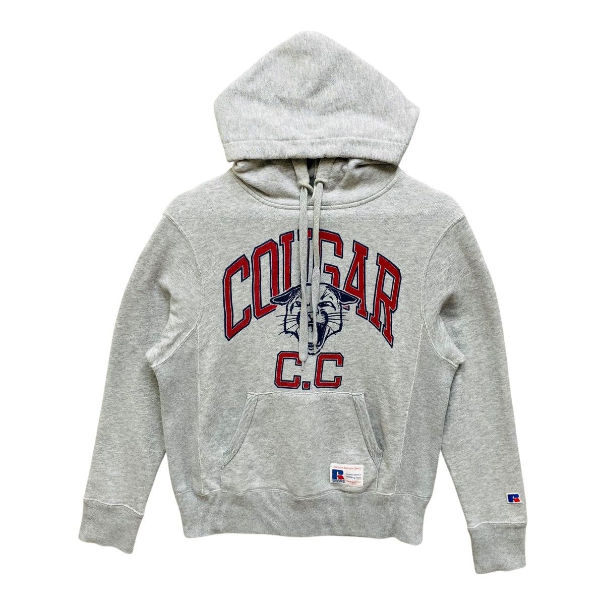 Russell Athletic Vintage Russell Athletic Hoodie Cougar CC Collegiate Grey Size US M / EU 48-50 / 2 - 1 Thumbnail