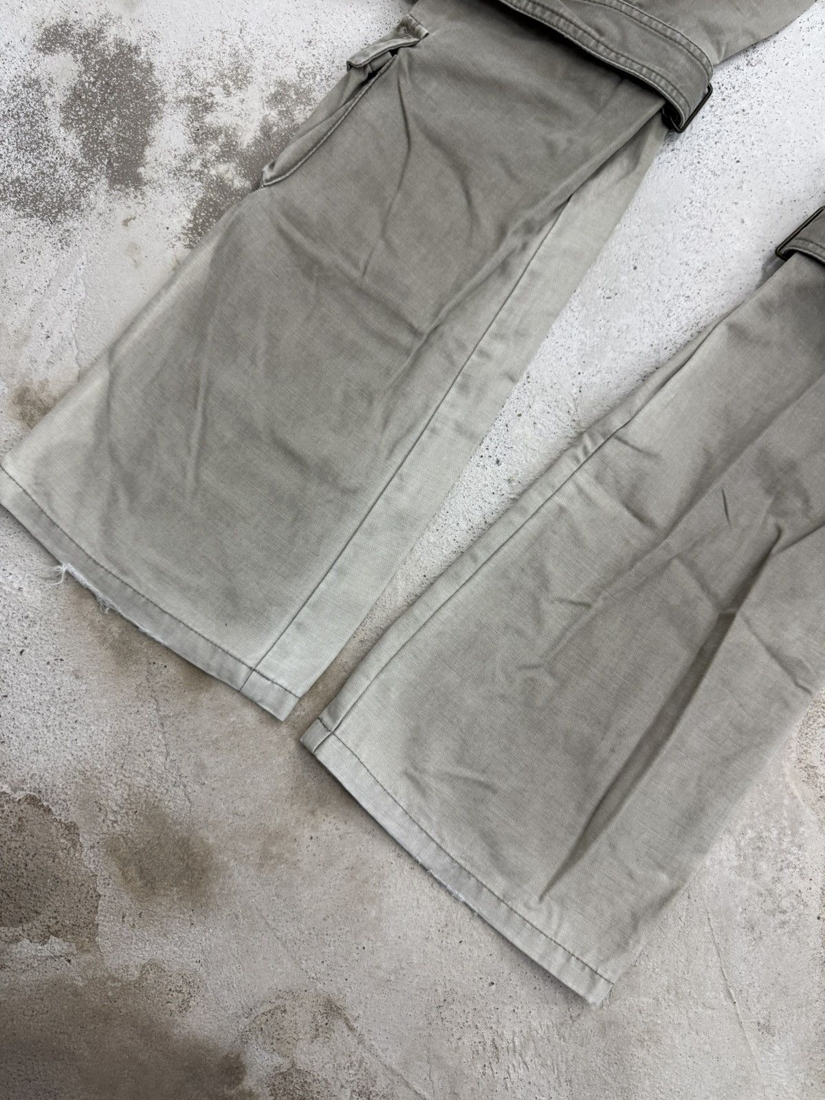 Issey Miyake × Tete Homme Tete Homme Japan Two Tones Faded Bondage Cargo Flared Pants Size US 30 / EU 46 - 17 Thumbnail