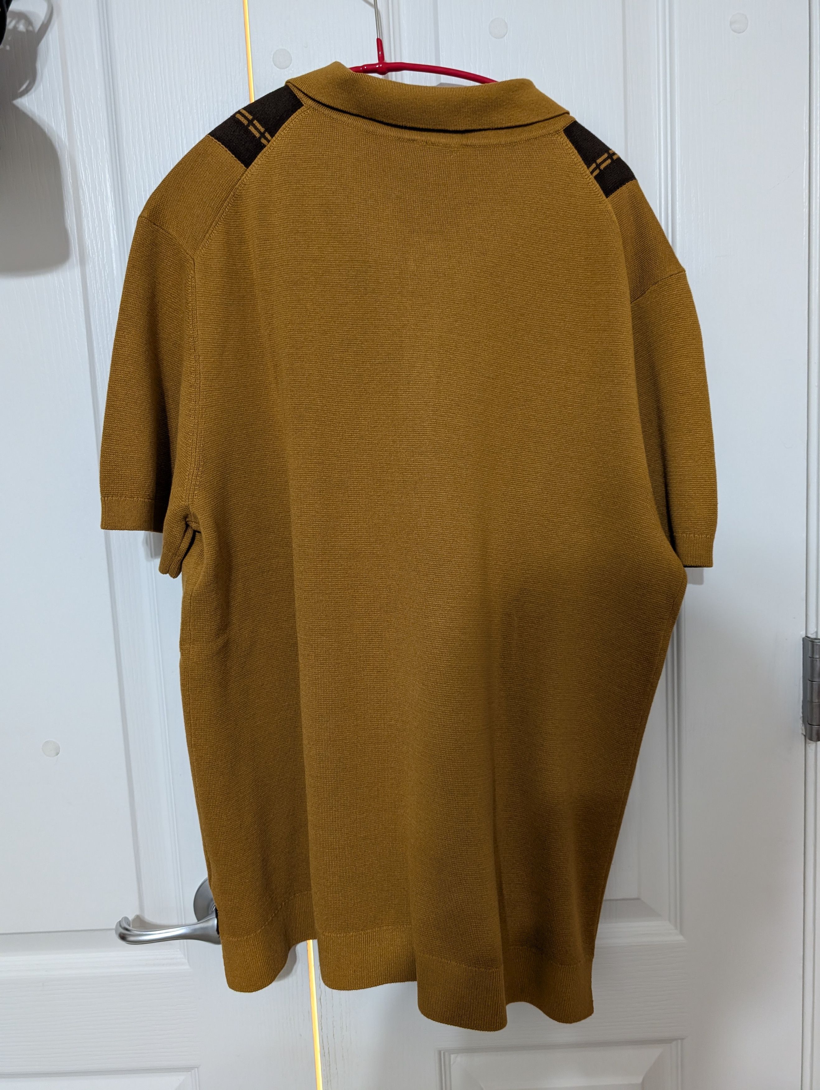 Todd Snyder Vertical Stripe Full-Placket Polo in Old Gold Size US L / EU 52-54 / 3 - 9 Thumbnail