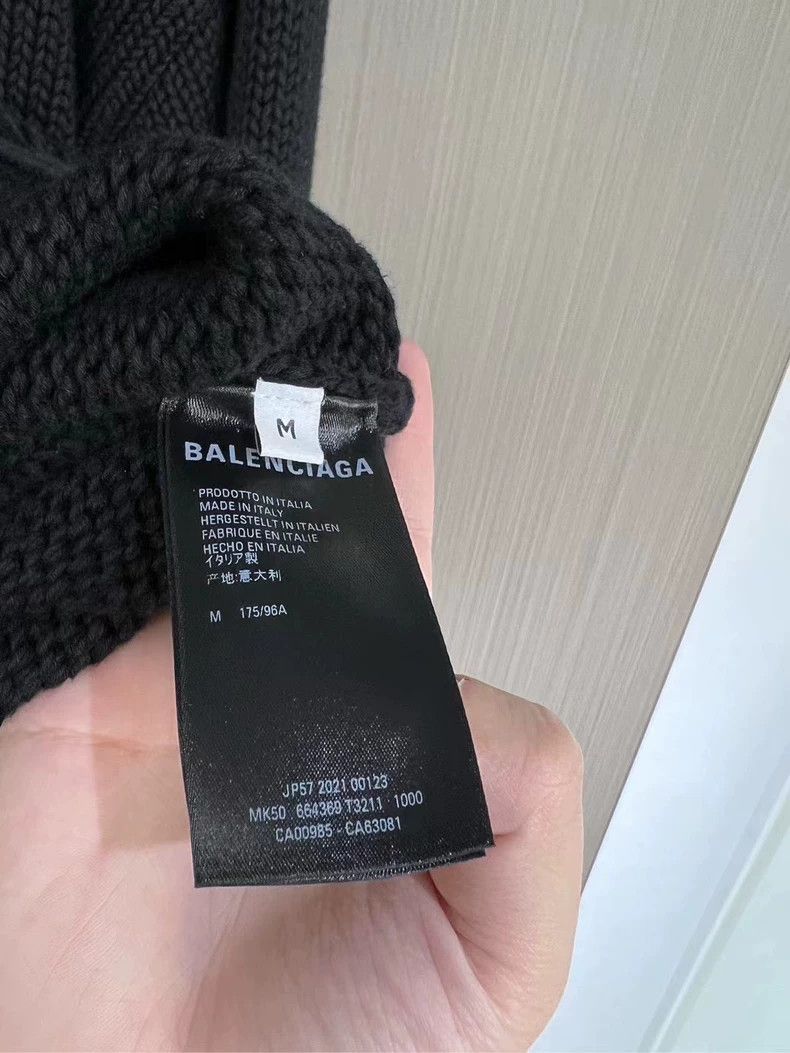 Balenciaga Balenciaga Black Embroidered Crown Wheat Spike Sweater Size US M / EU 48-50 / 2 - 6 Thumbnail