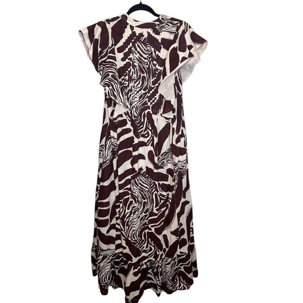 Anthropologie Anthropologie Maeve Women's XS Brown Print The Cassandra Ma Size XS / US 0-2 / IT 36-38 - 4 Thumbnail