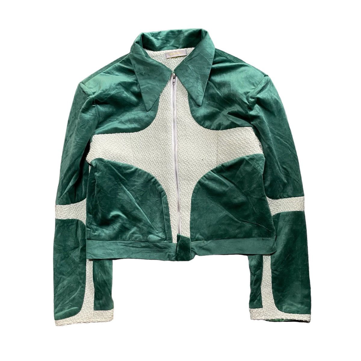 If Six Was Nine × Japanese Brand × Velour 💫Archive💫- BOOM BOOM Hybrid Cropped Jacket LGB ISWN Style Size US S / EU 44-46 / 1 - 1 Thumbnail