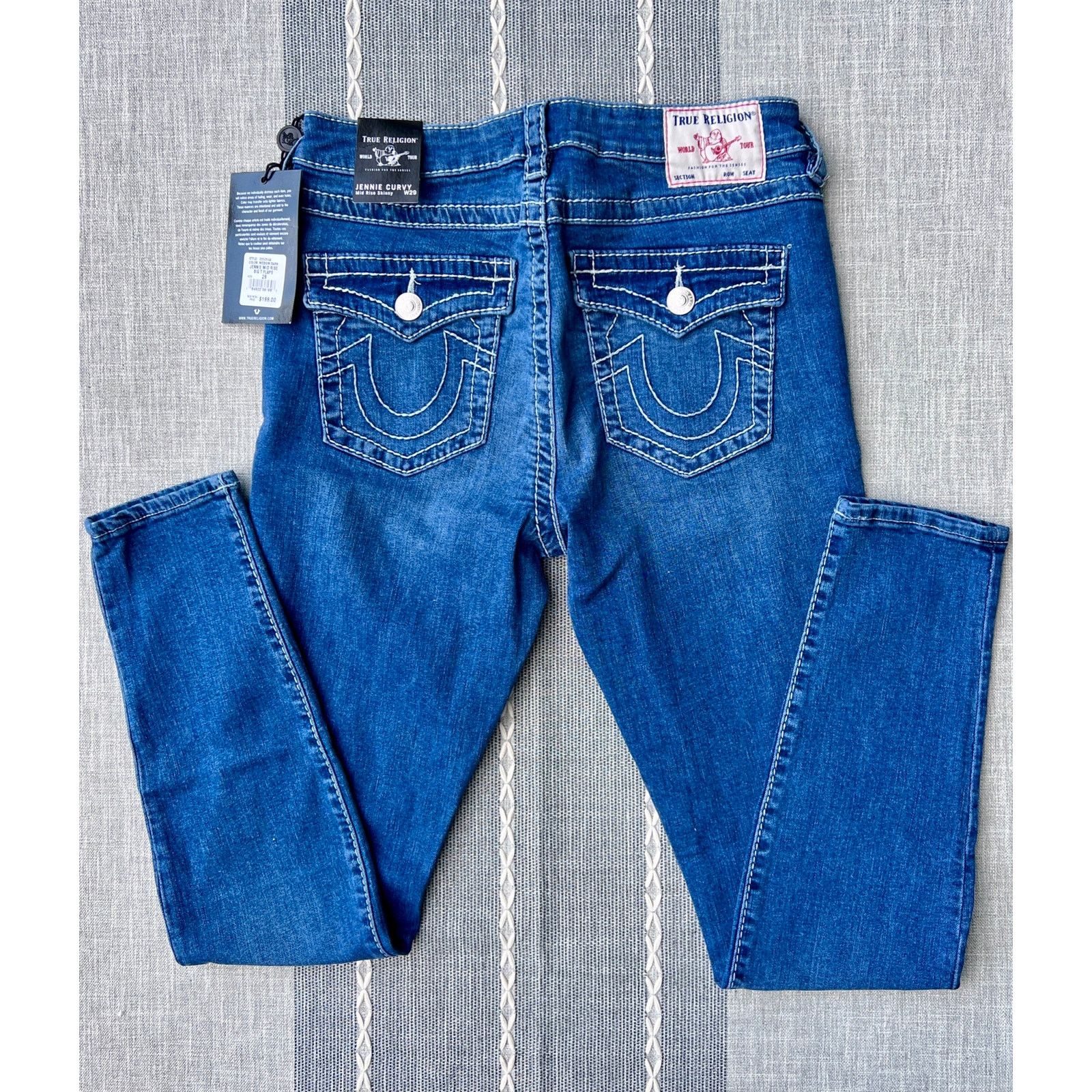 True Religion NWT Women True Religion Jennie Curvy Mid Rise Skinny sz 29 Size 29" - 4 Thumbnail