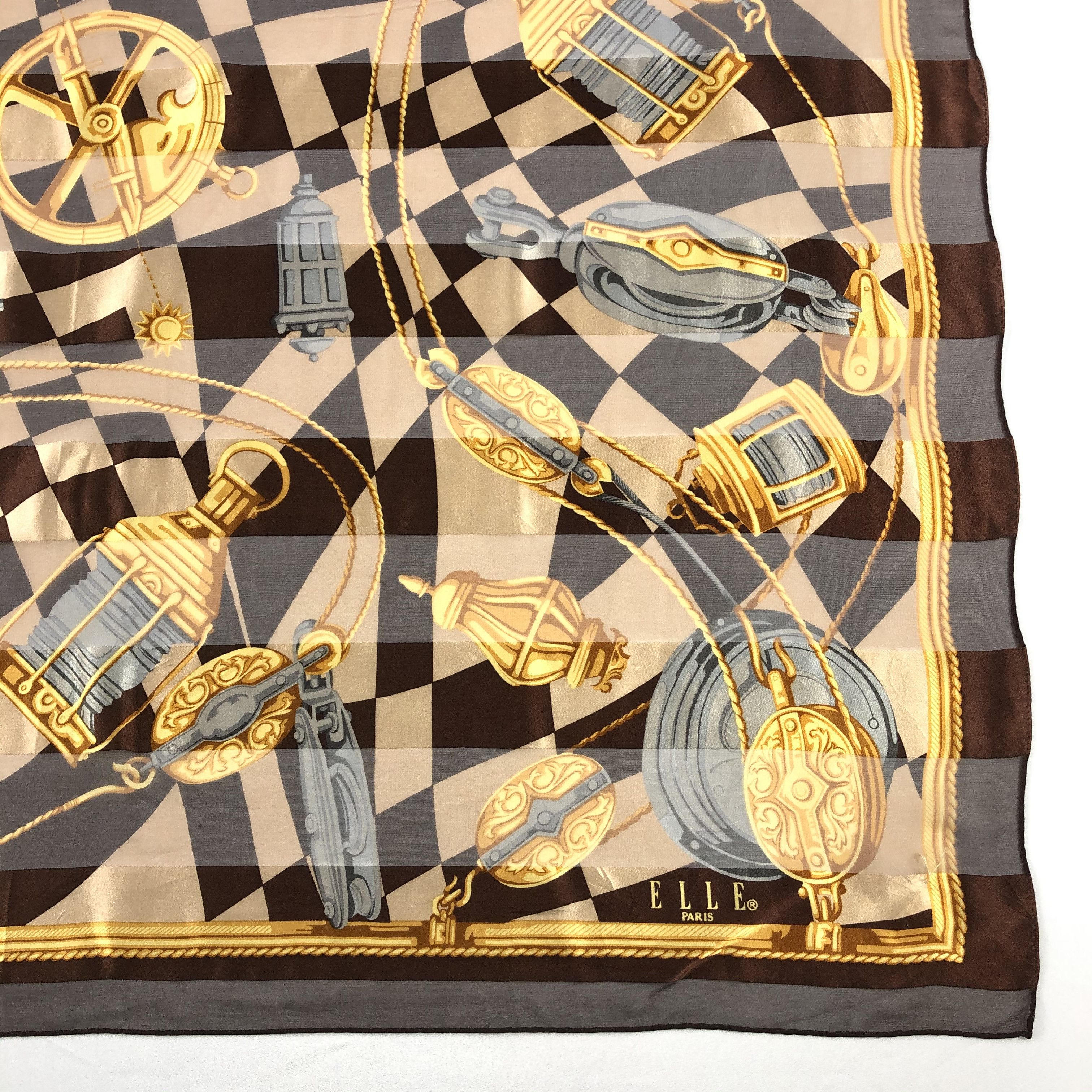 Vintage Vintage Elle Paris Silk Scarf Size ONE SIZE - 4 Thumbnail